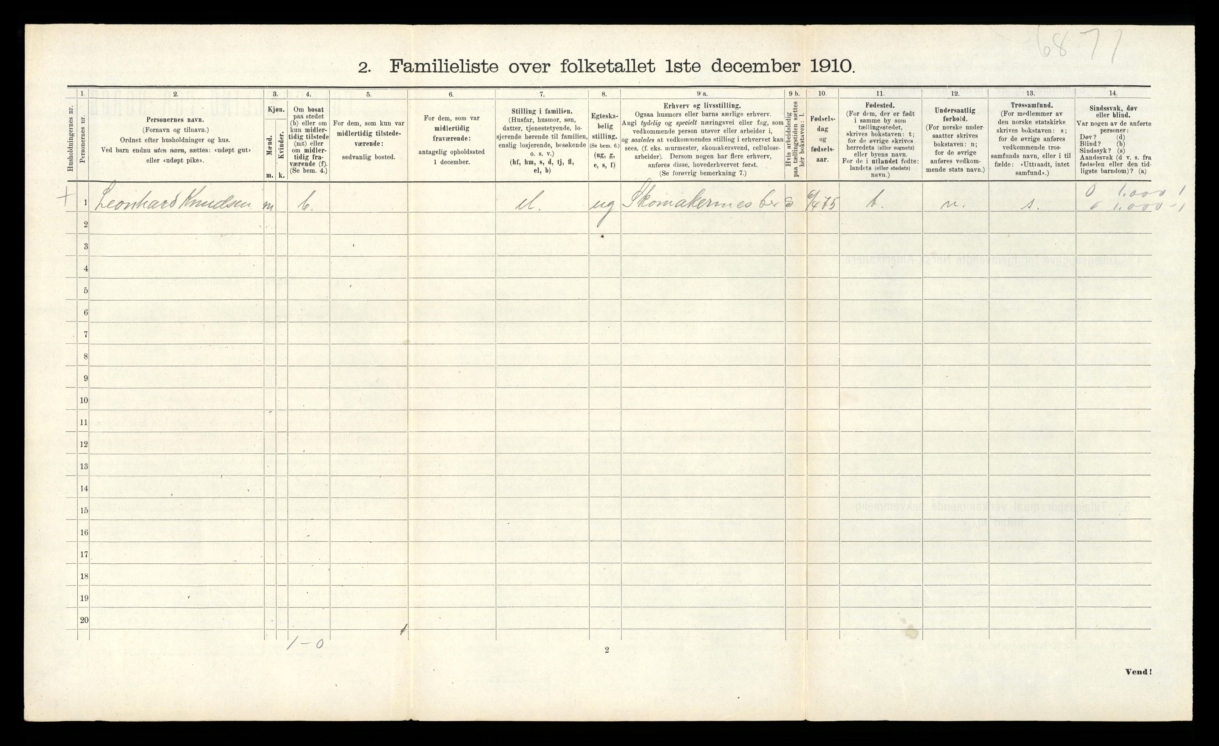 RA, 1910 census for Stavanger, 1910, p. 16553