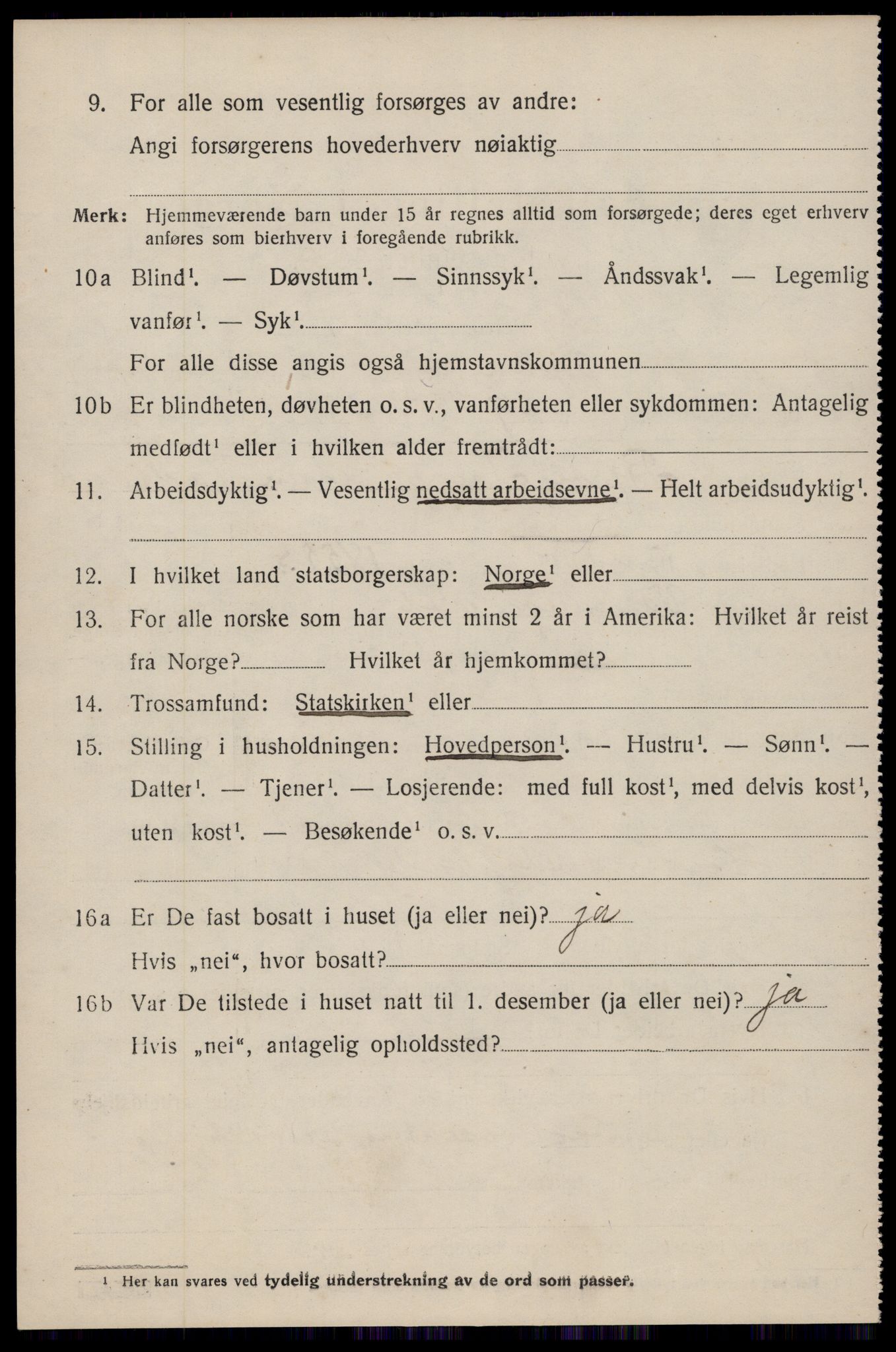 SAST, 1920 census for Ogna, 1920, p. 3002