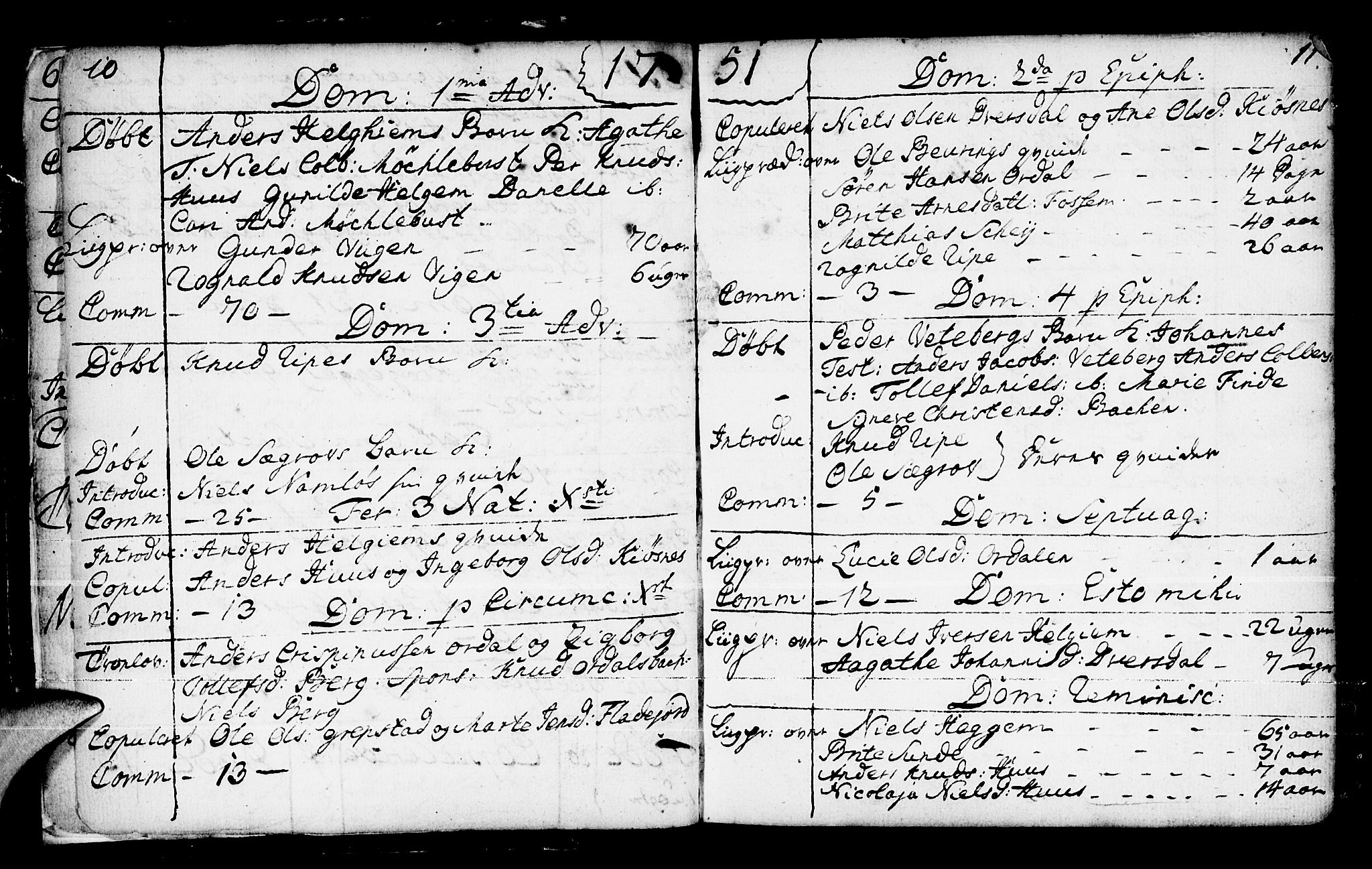 Jølster sokneprestembete, SAB/A-80701/H/Haa/Haaa/L0004: Parish register (official) no. A 4, 1749-1789, p. 10-11