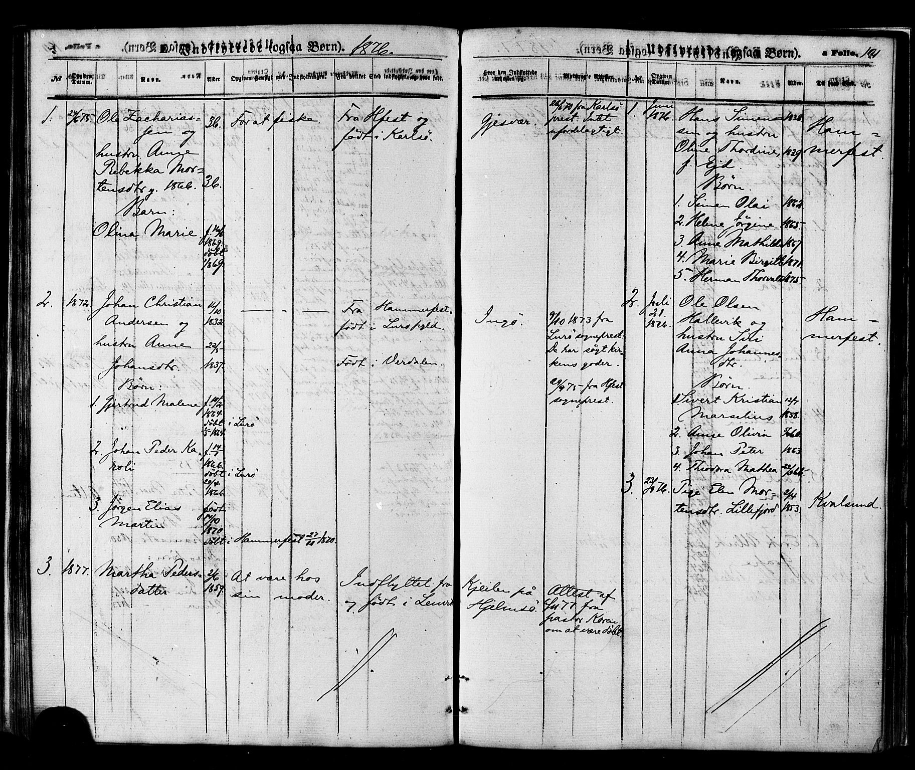 Måsøy sokneprestkontor, AV/SATØ-S-1348/H/Ha/L0003kirke: Parish register (official) no. 3, 1866-1877, p. 191