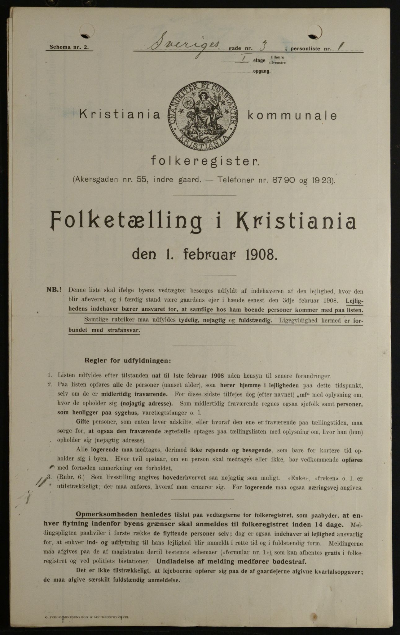 OBA, Municipal Census 1908 for Kristiania, 1908, p. 95129