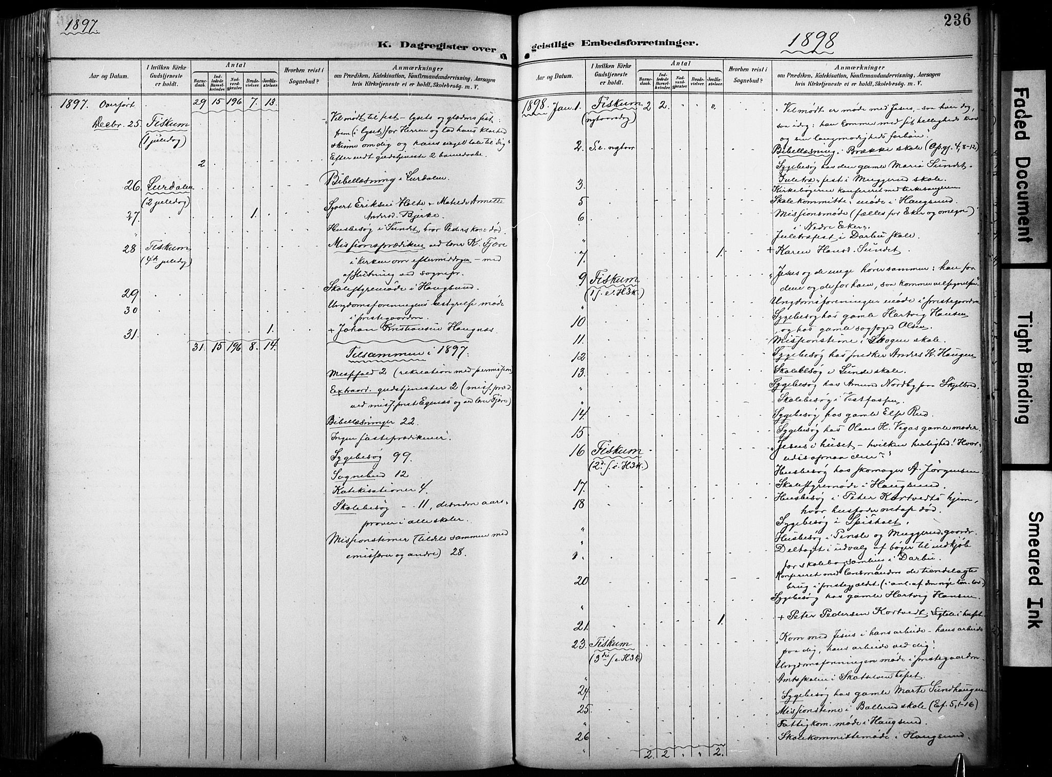 Fiskum kirkebøker, AV/SAKO-A-15/F/Fa/L0003: Parish register (official) no. 3, 1890-1905, p. 236