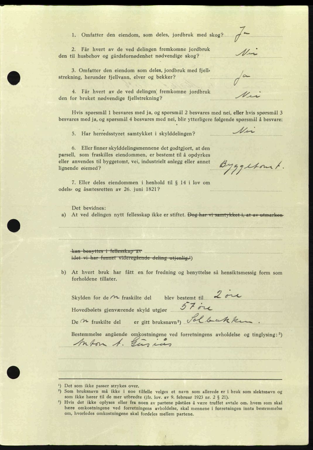 Romsdal sorenskriveri, AV/SAT-A-4149/1/2/2C: Mortgage book no. A14, 1943-1943, Diary no: : 1597/1943