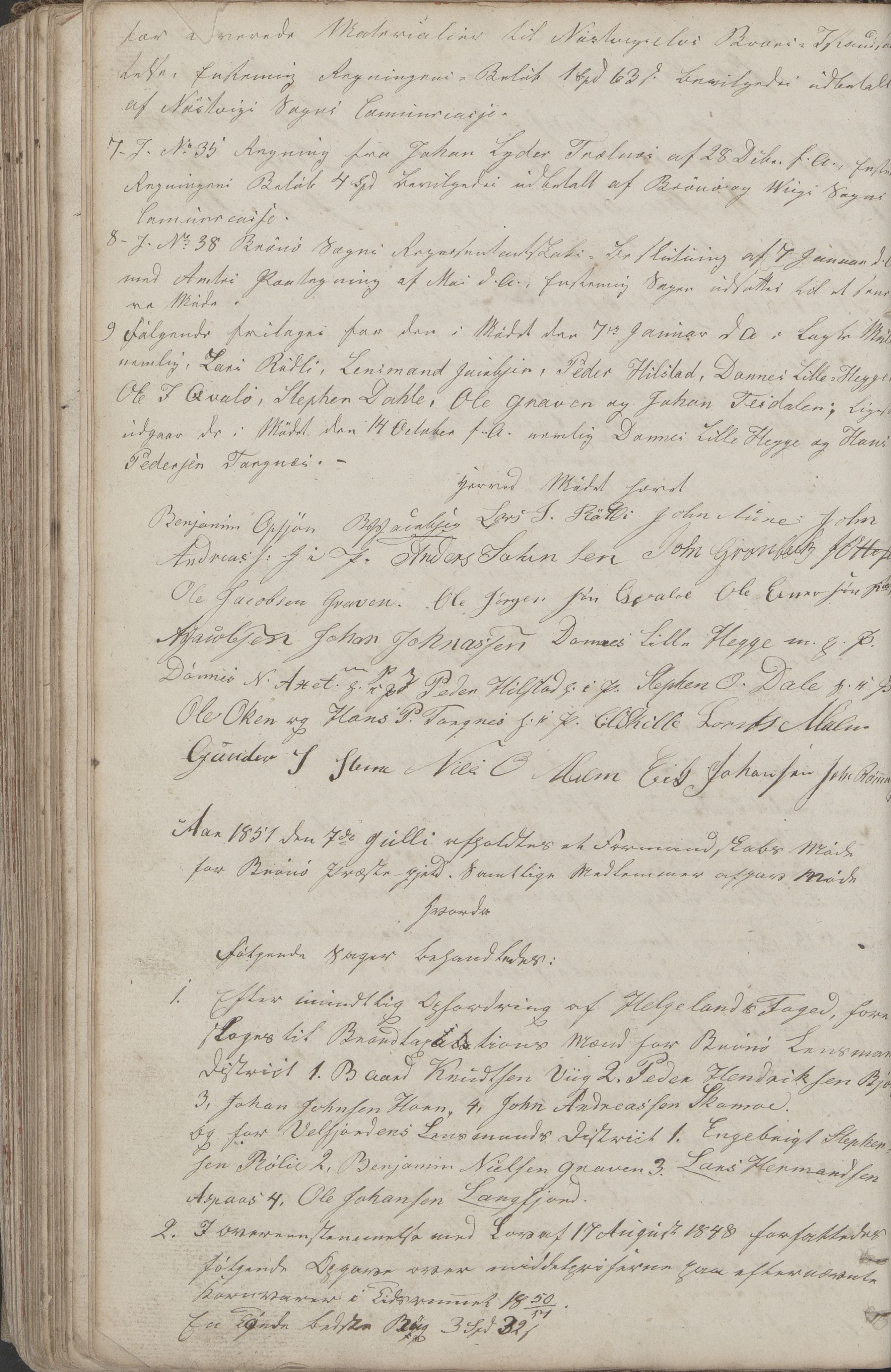 Brønnøy kommune. Formannskapet, AIN/K-18130.150/A/Aa/L0001: Møtebok, 1838-1866