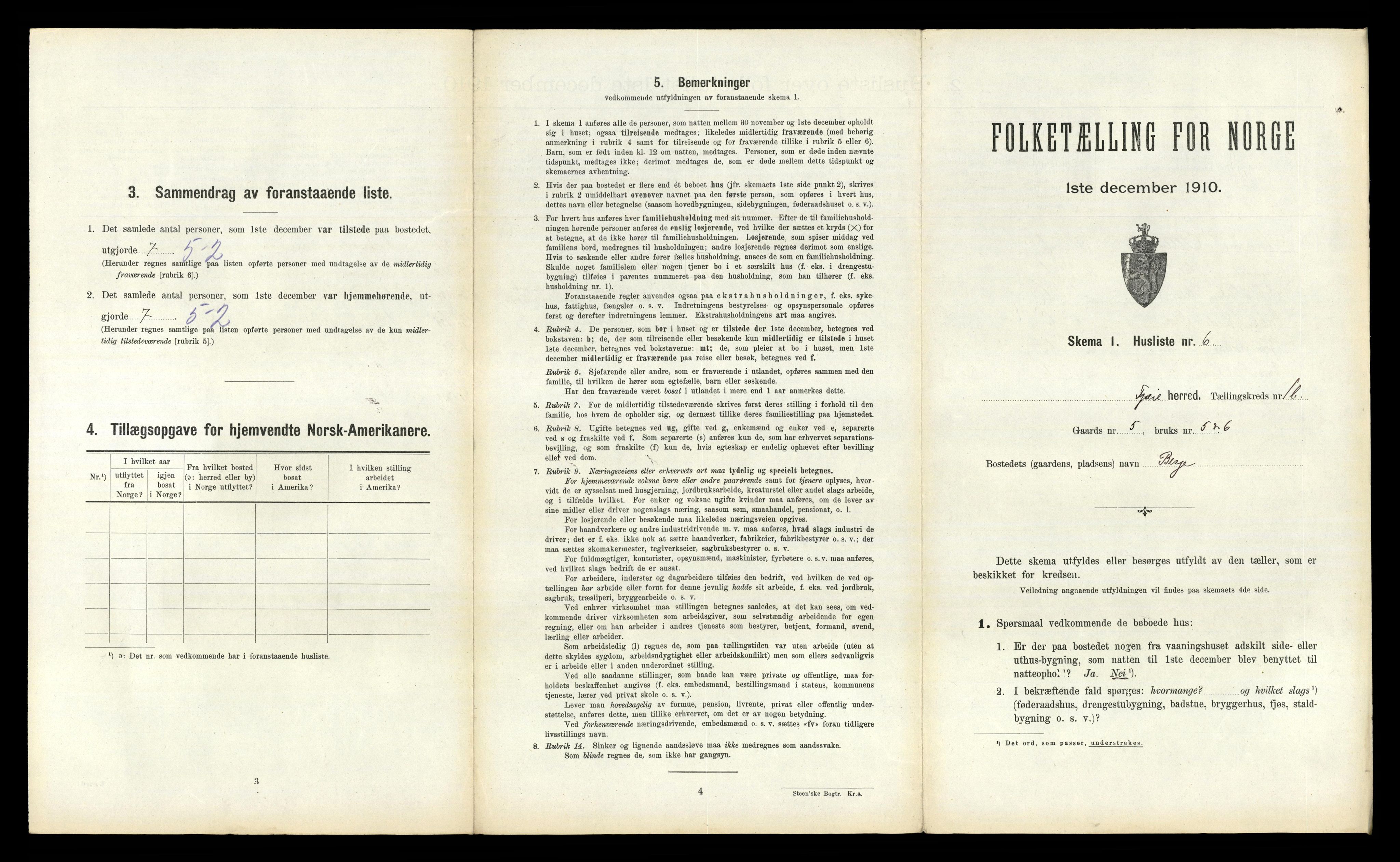 RA, 1910 census for Fjære, 1910, p. 249