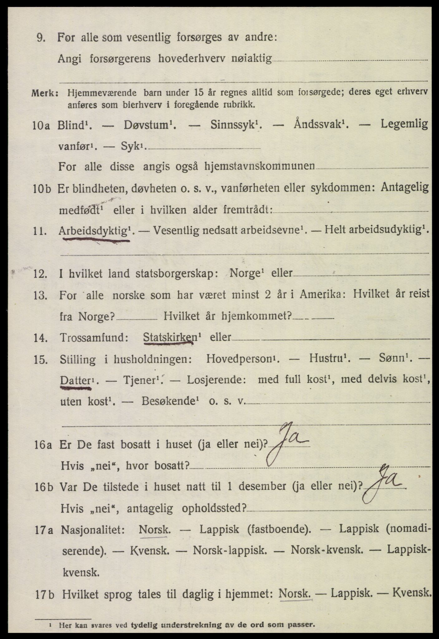 SAT, 1920 census for Egge, 1920, p. 1029