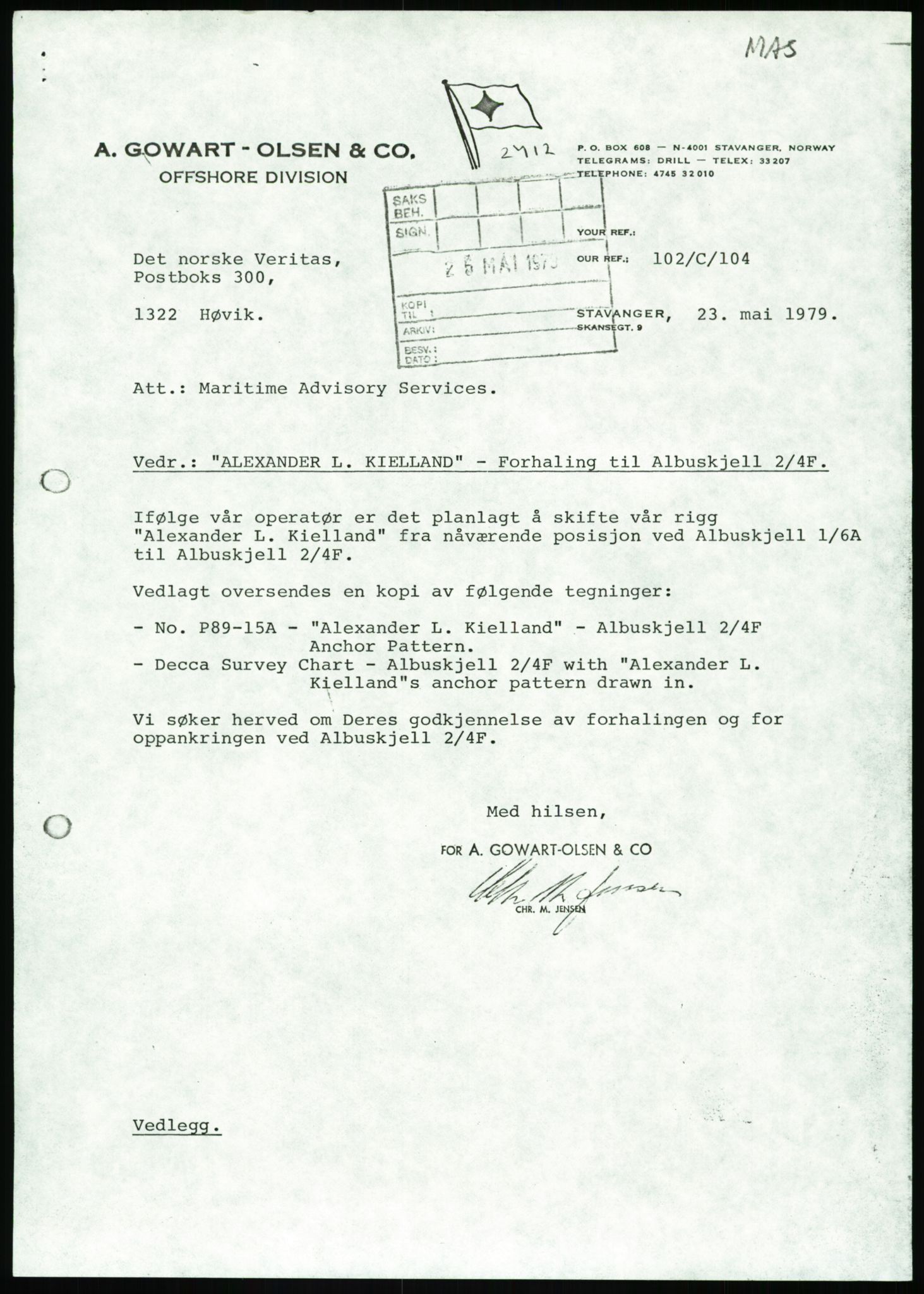 Justisdepartementet, Granskningskommisjonen ved Alexander Kielland-ulykken 27.3.1980, AV/RA-S-1165/D/L0002: I Det norske Veritas (I1-I5, I7-I11, I14-I17, I21-I28, I30-I31)/B Stavanger Drilling A/S (B4), 1980-1981, p. 63