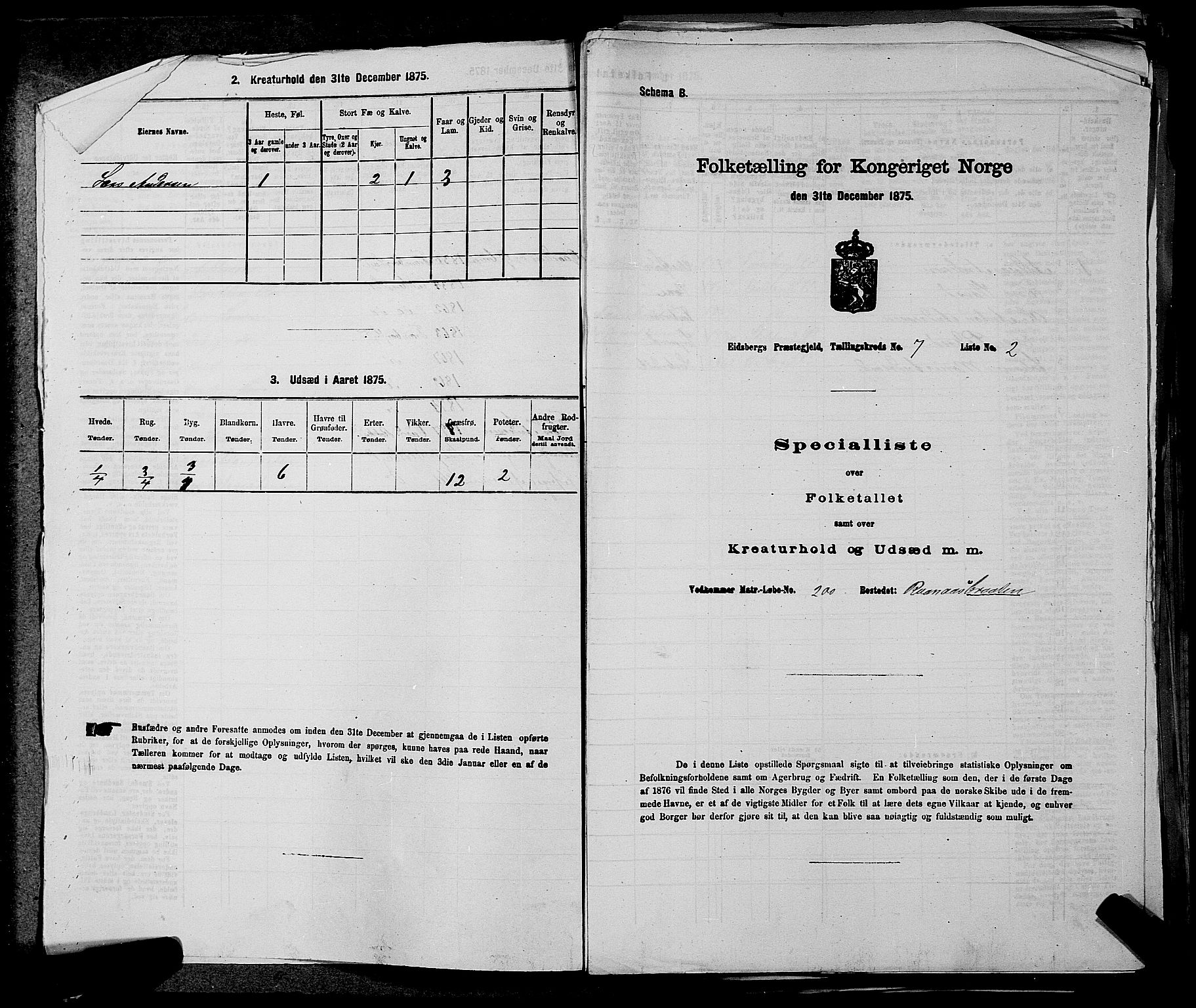 RA, 1875 census for 0125P Eidsberg, 1875, p. 1359