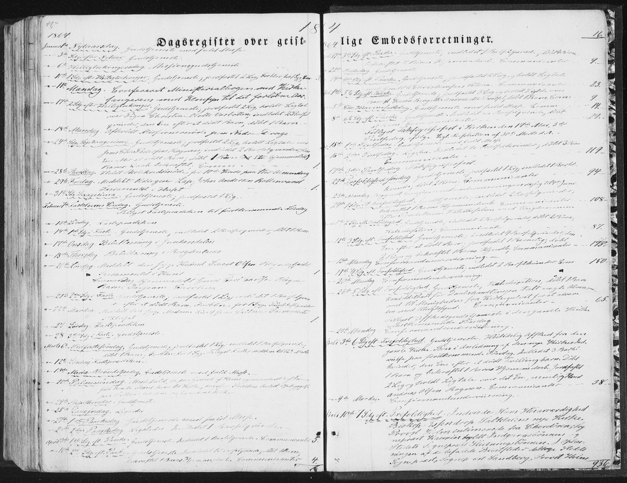 Ministerialprotokoller, klokkerbøker og fødselsregistre - Nordland, SAT/A-1459/847/L0667: Parish register (official) no. 847A07, 1842-1871, p. 497
