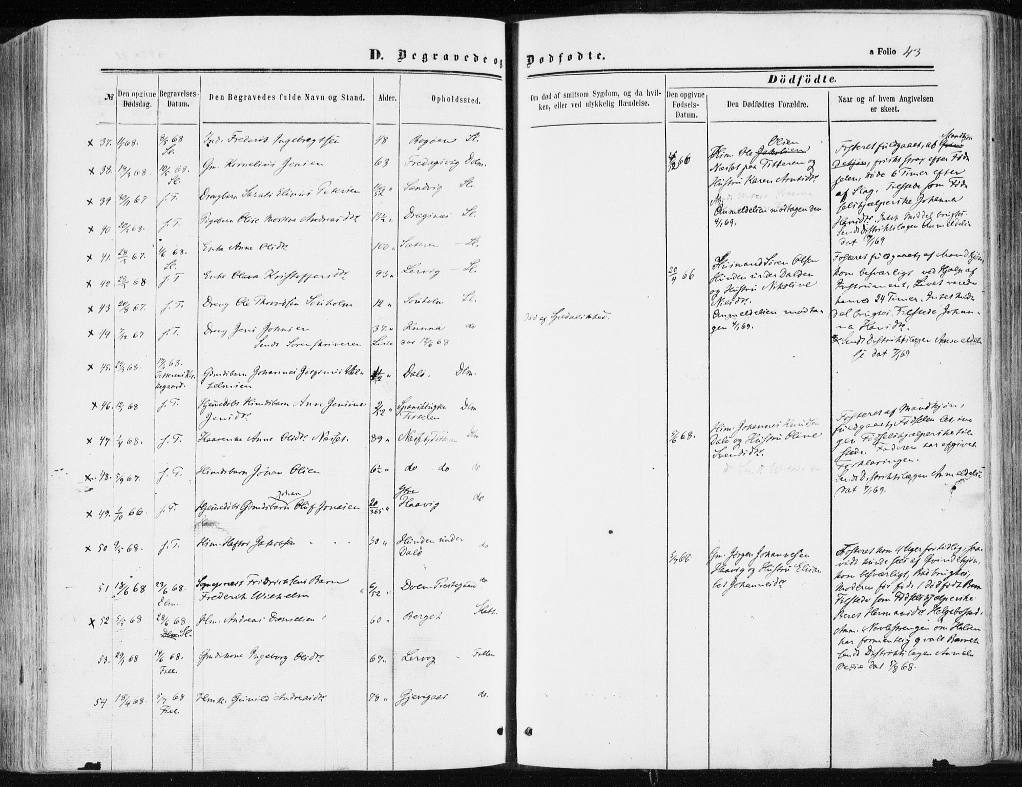 Ministerialprotokoller, klokkerbøker og fødselsregistre - Sør-Trøndelag, AV/SAT-A-1456/634/L0531: Parish register (official) no. 634A07, 1861-1870, p. 43