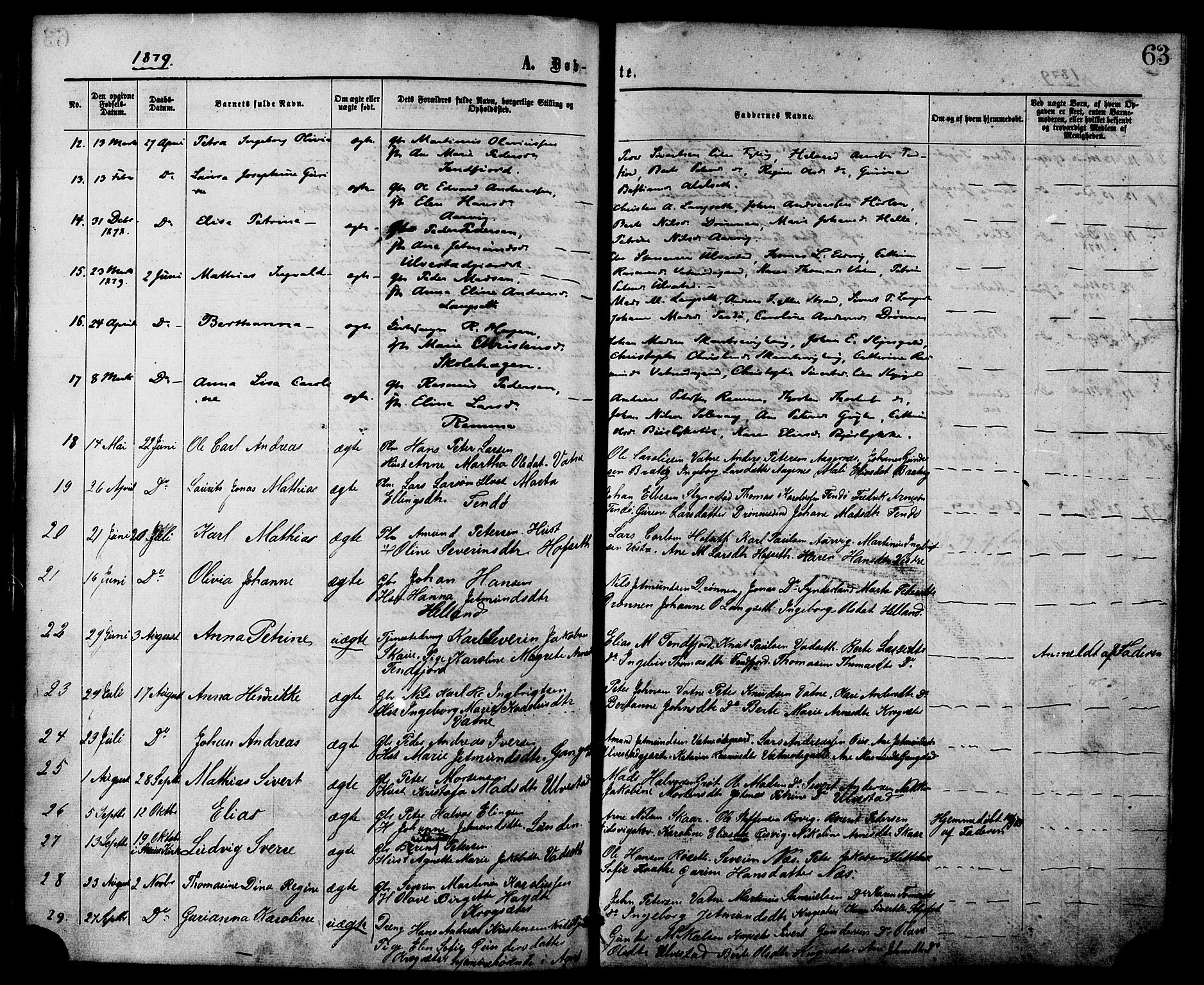 Ministerialprotokoller, klokkerbøker og fødselsregistre - Møre og Romsdal, AV/SAT-A-1454/525/L0373: Parish register (official) no. 525A03, 1864-1879, p. 63