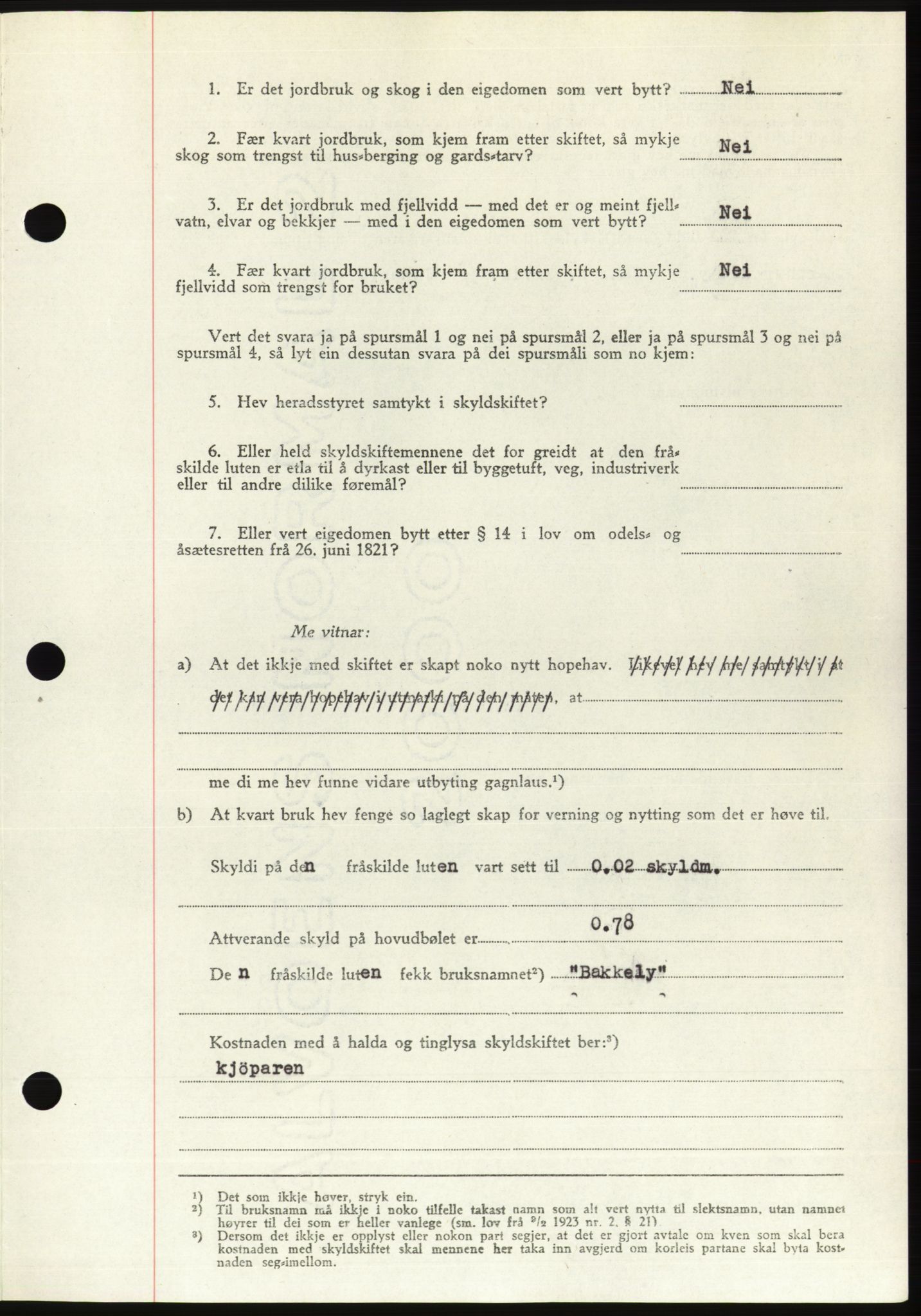 Søre Sunnmøre sorenskriveri, AV/SAT-A-4122/1/2/2C/L0081: Mortgage book no. 7A, 1947-1948, Diary no: : 1561/1947