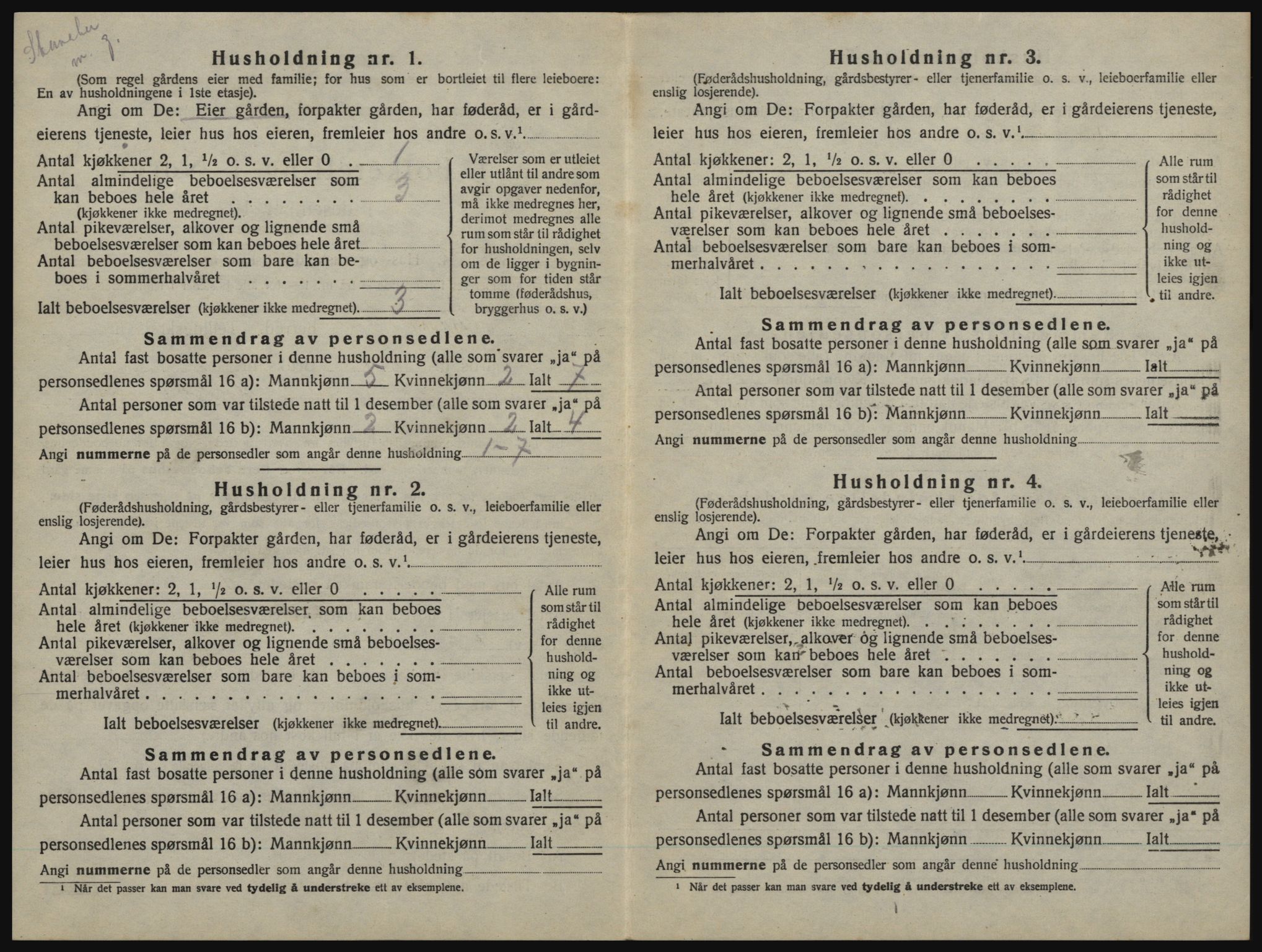 SAO, 1920 census for Idd, 1920, p. 1009