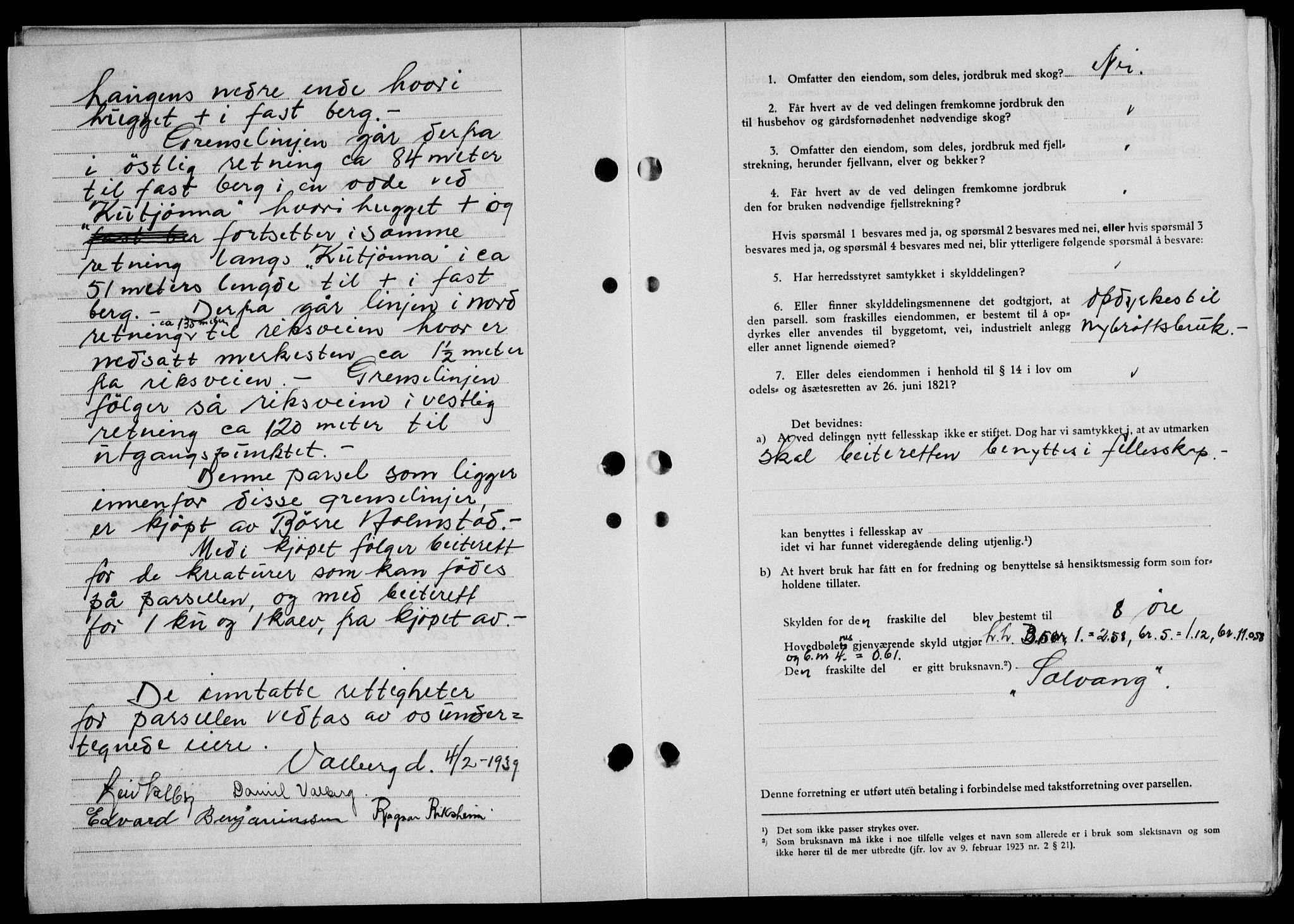 Lofoten sorenskriveri, SAT/A-0017/1/2/2C/L0005a: Mortgage book no. 5a, 1939-1939, Diary no: : 277/1939