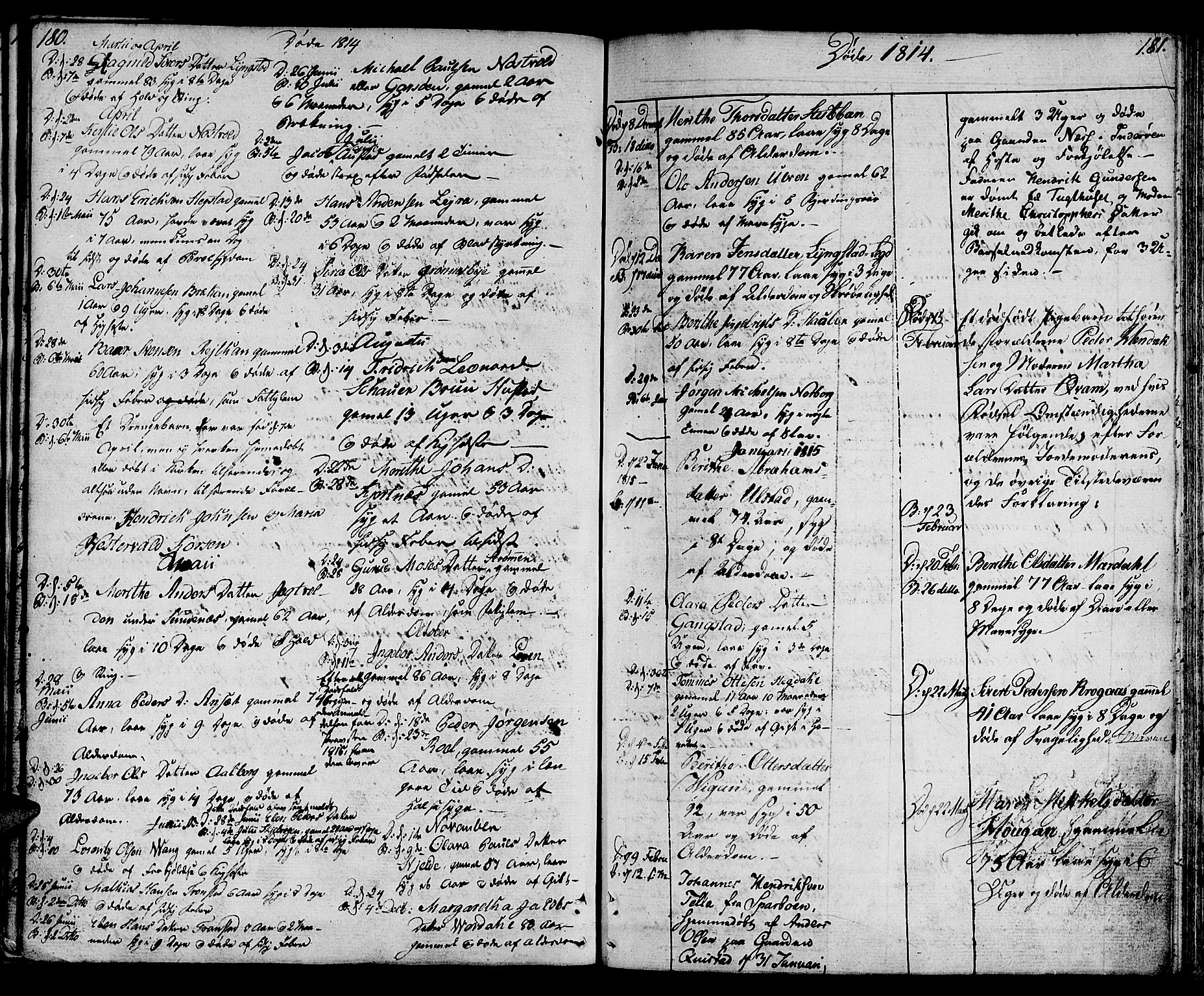 Ministerialprotokoller, klokkerbøker og fødselsregistre - Nord-Trøndelag, SAT/A-1458/730/L0274: Parish register (official) no. 730A03, 1802-1816, p. 180-181
