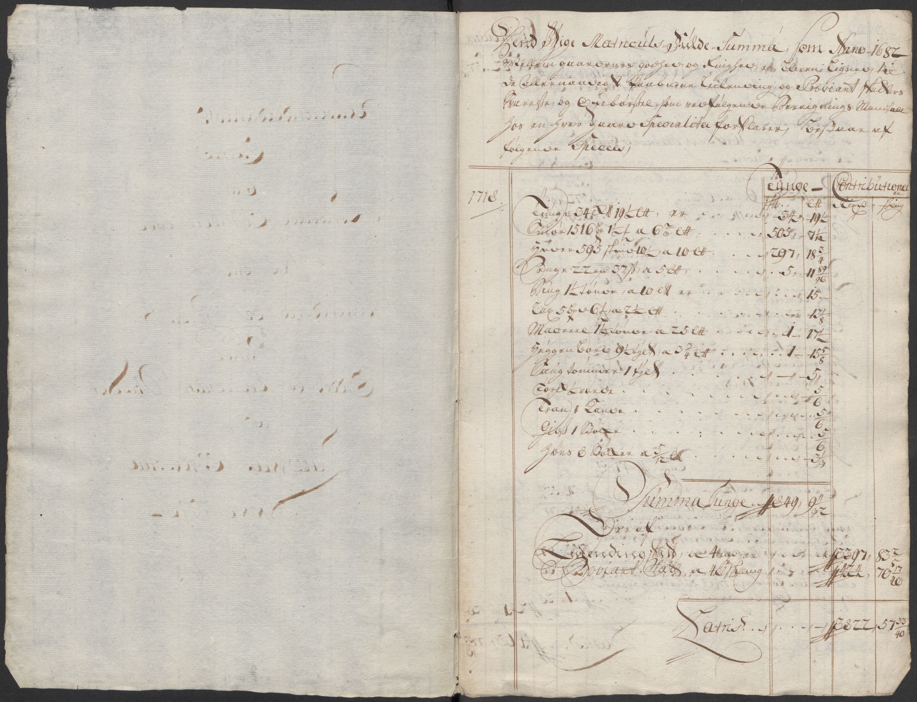 Rentekammeret inntil 1814, Reviderte regnskaper, Fogderegnskap, AV/RA-EA-4092/R33/L1988: Fogderegnskap Larvik grevskap, 1718, p. 146