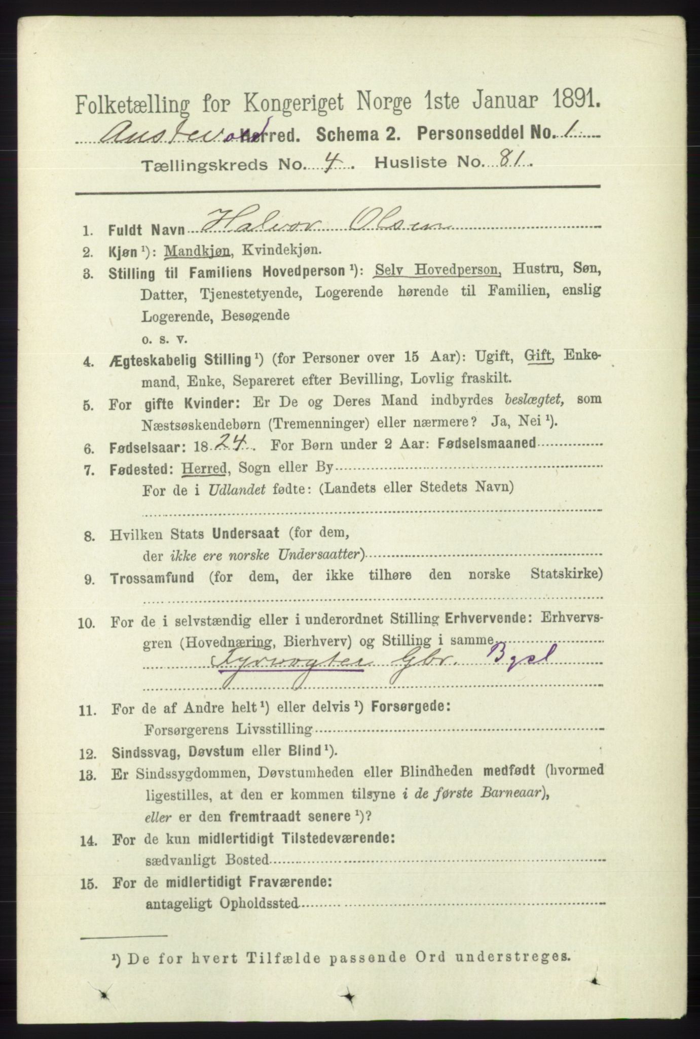 RA, 1891 census for 1244 Austevoll, 1891, p. 1896