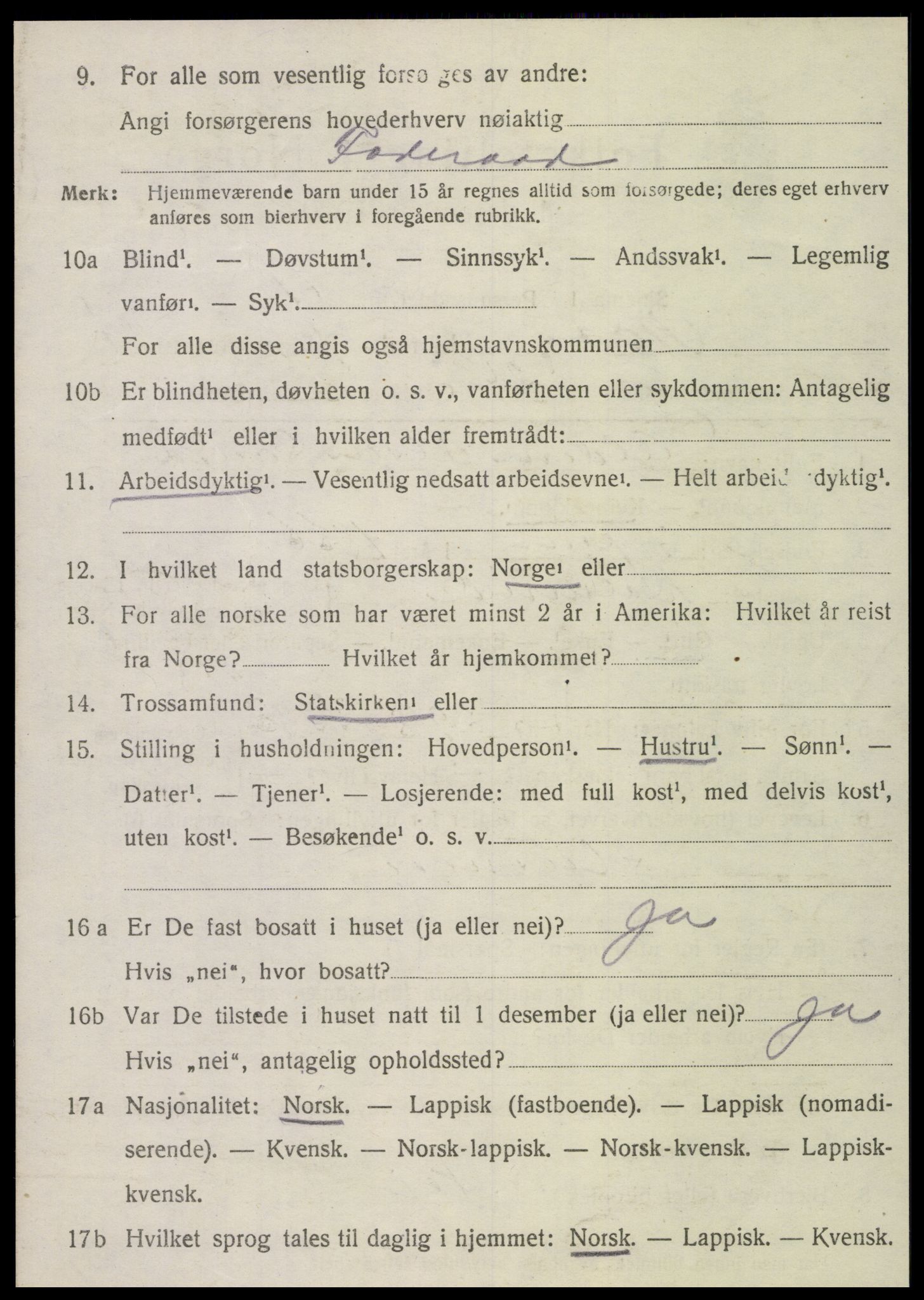 SAT, 1920 census for Nærøy, 1920, p. 2430