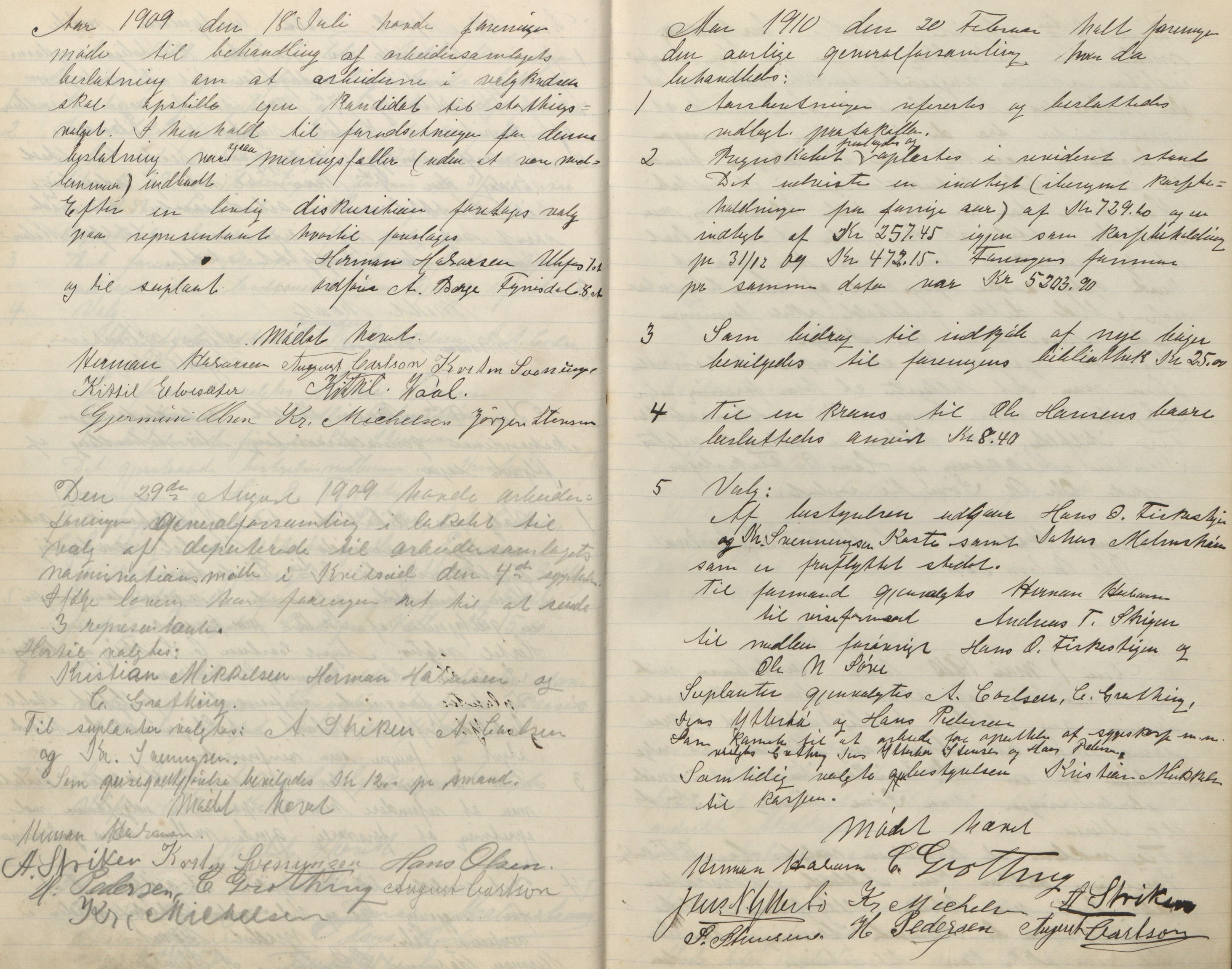 Ulefoss og Omegns Arbeiderforening , AAT/AAT-819011/A/L0002: Møtebok, 1904-1929