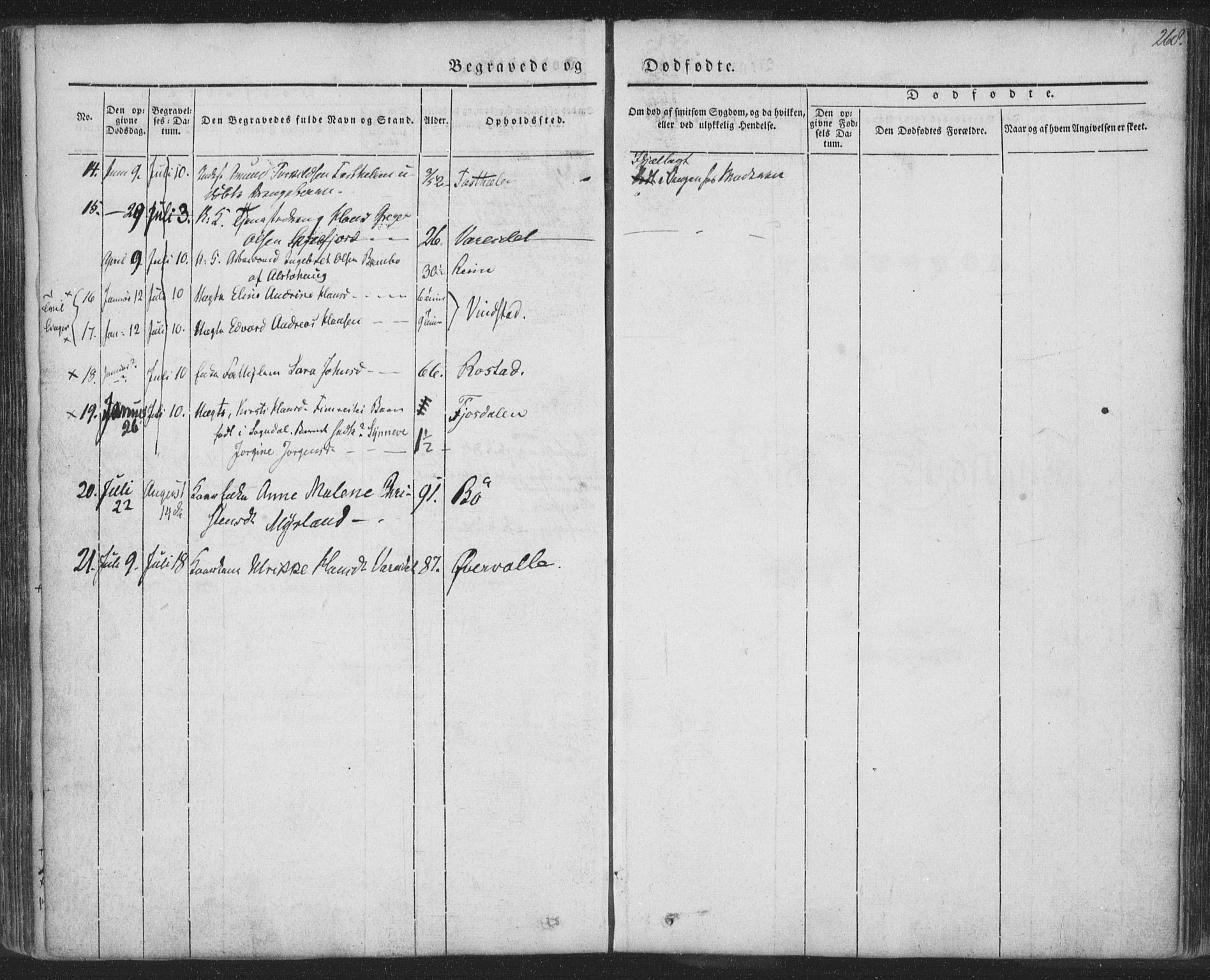 Ministerialprotokoller, klokkerbøker og fødselsregistre - Nordland, AV/SAT-A-1459/885/L1202: Parish register (official) no. 885A03, 1838-1859, p. 268