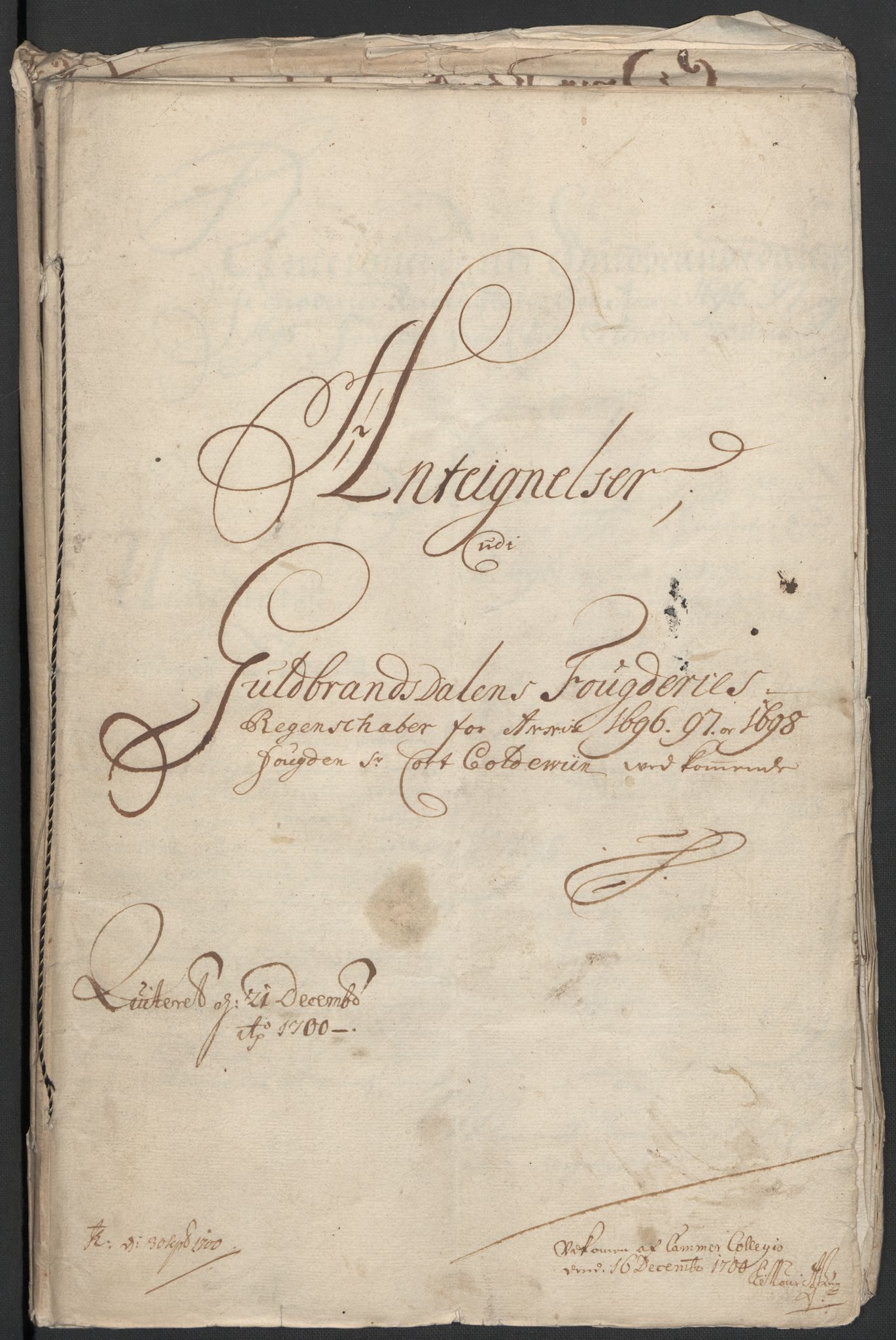Rentekammeret inntil 1814, Reviderte regnskaper, Fogderegnskap, RA/EA-4092/R17/L1171: Fogderegnskap Gudbrandsdal, 1698, p. 219