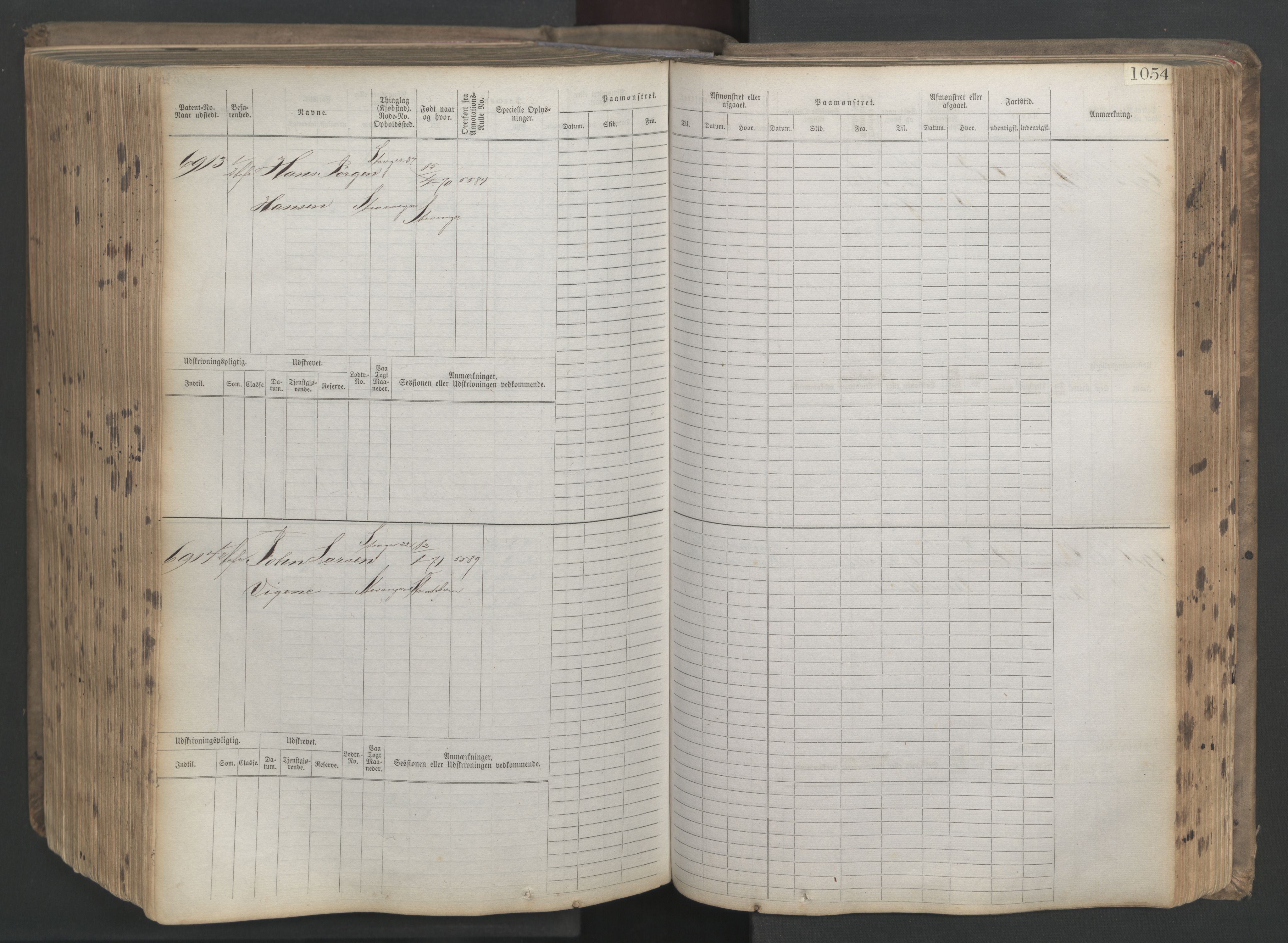 Stavanger sjømannskontor, AV/SAST-A-102006/F/Fb/Fbb/L0021: Sjøfartshovedrulle patnentnr. 6005-7204 (dublett), 1887, p. 459