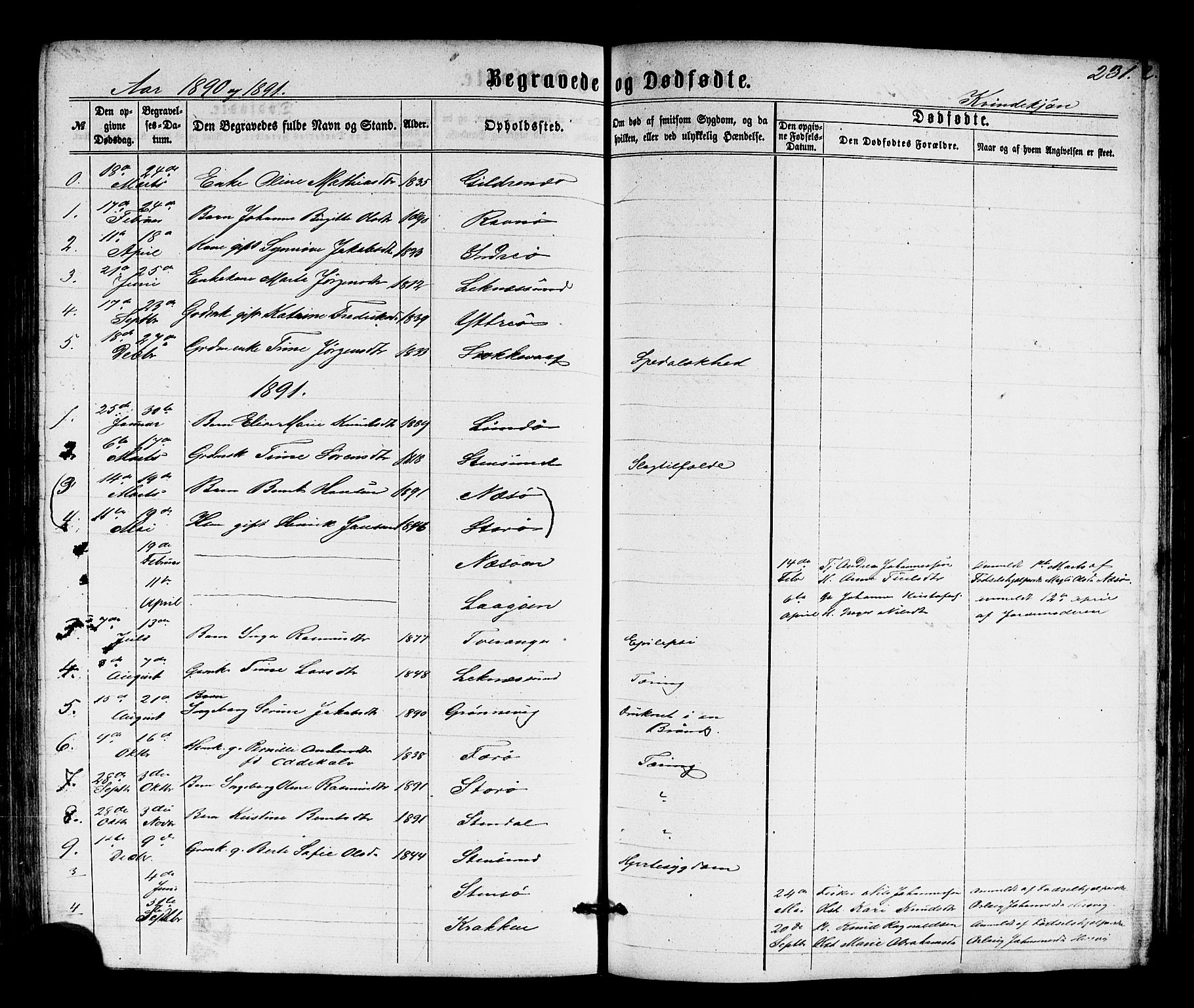 Solund sokneprestembete, AV/SAB-A-81401: Parish register (copy) no. A 1, 1860-1893, p. 231