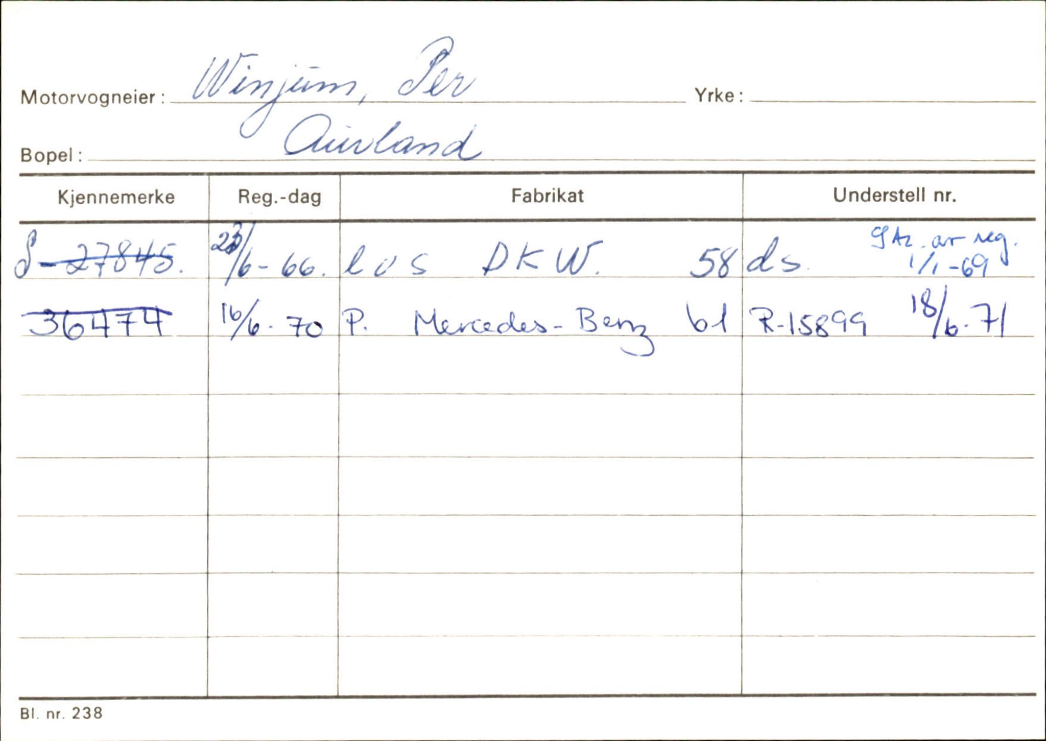 Statens vegvesen, Sogn og Fjordane vegkontor, AV/SAB-A-5301/4/F/L0125: Eigarregister Sogndal V-Å. Aurland A-Å. Fjaler A-N, 1945-1975, p. 1301