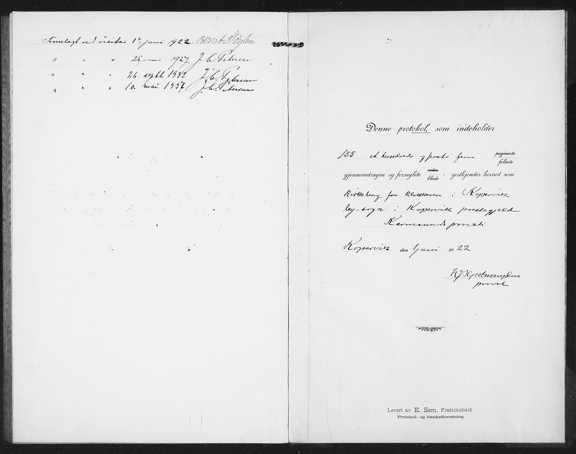 Kopervik sokneprestkontor, AV/SAST-A-101850/H/Ha/Hab/L0006: Parish register (copy) no. B 6, 1918-1942