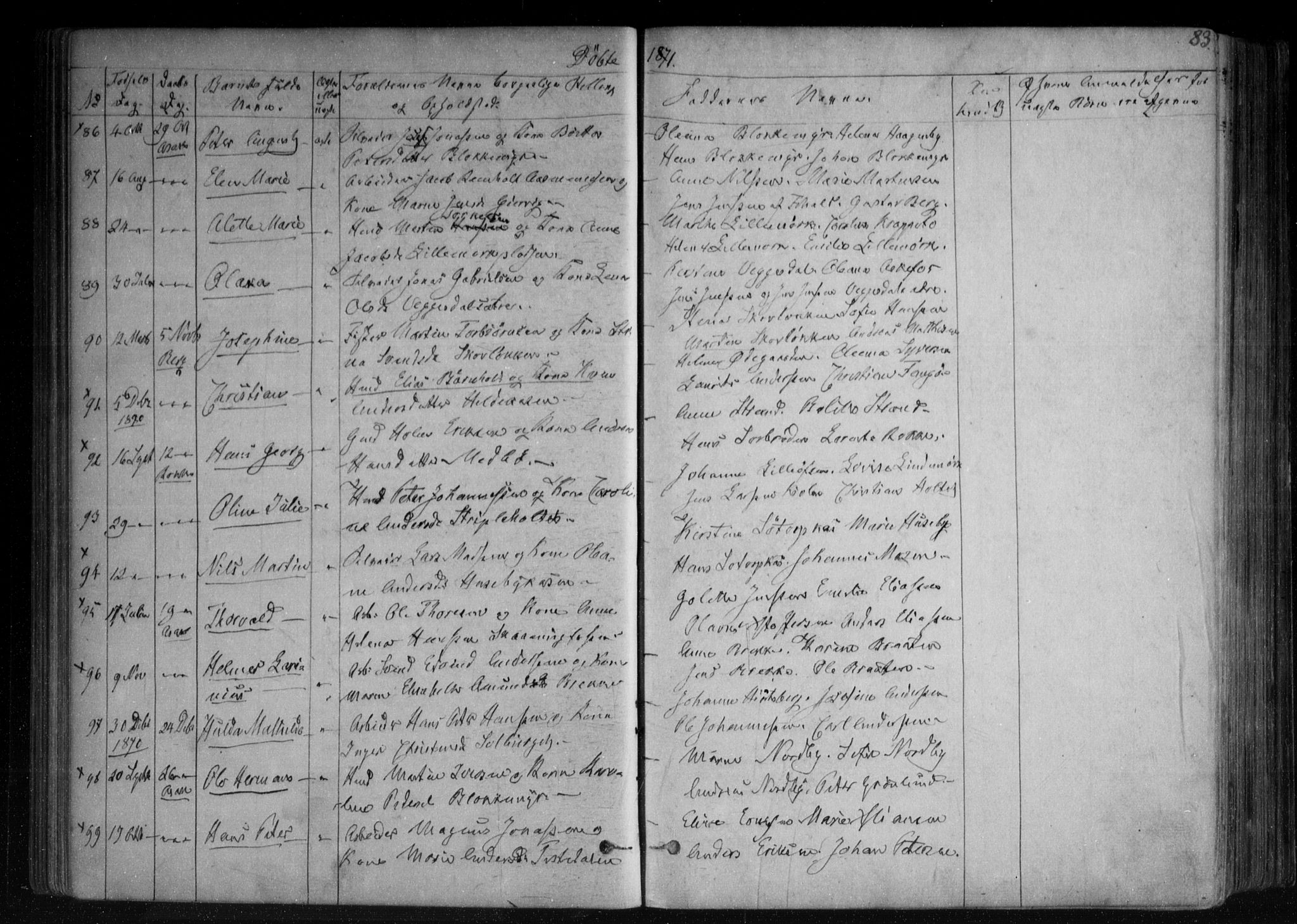 Berg prestekontor Kirkebøker, AV/SAO-A-10902/F/Fa/L0005: Parish register (official) no. I 5, 1861-1877, p. 83