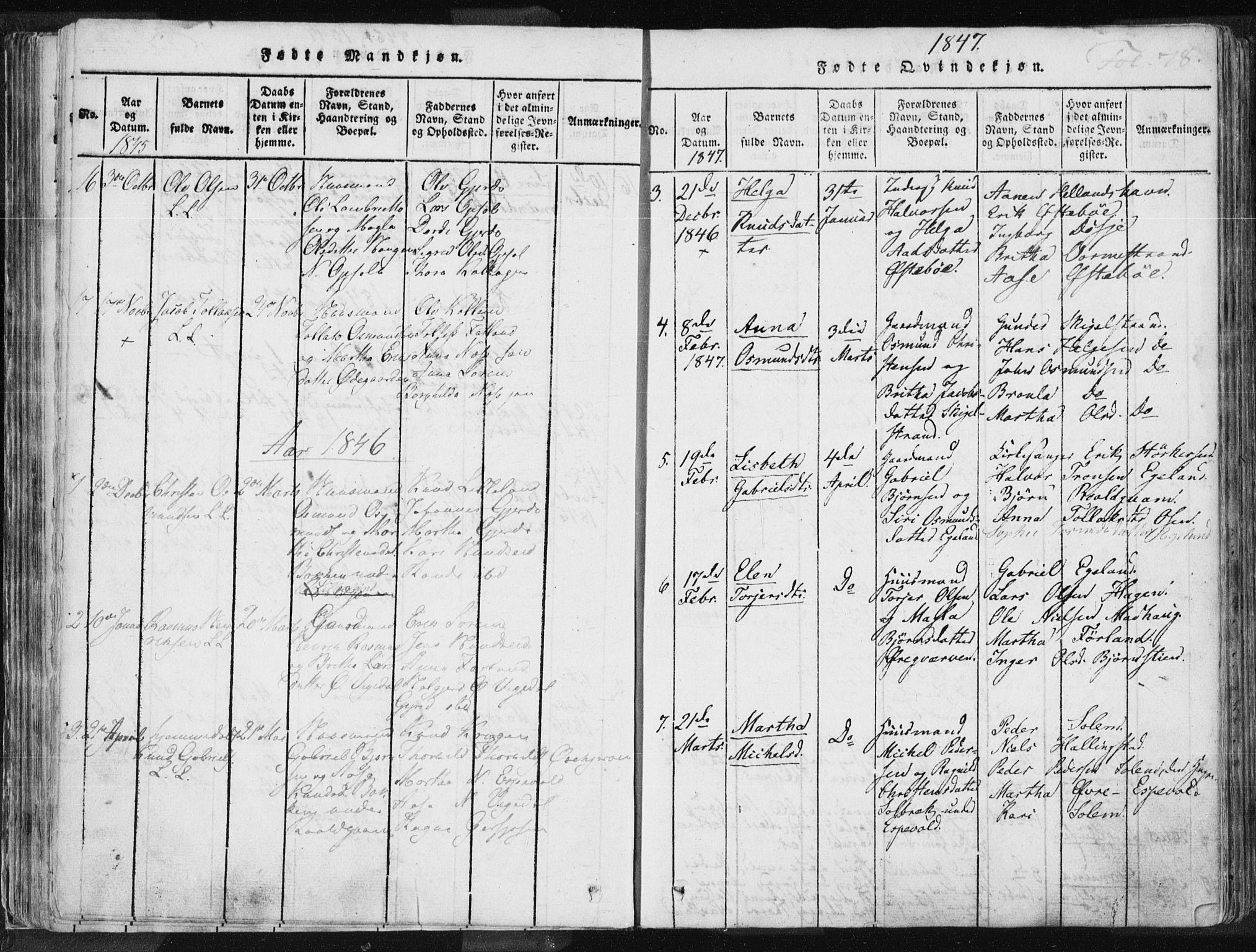 Vikedal sokneprestkontor, AV/SAST-A-101840/01/IV: Parish register (official) no. A 3, 1817-1850, p. 78