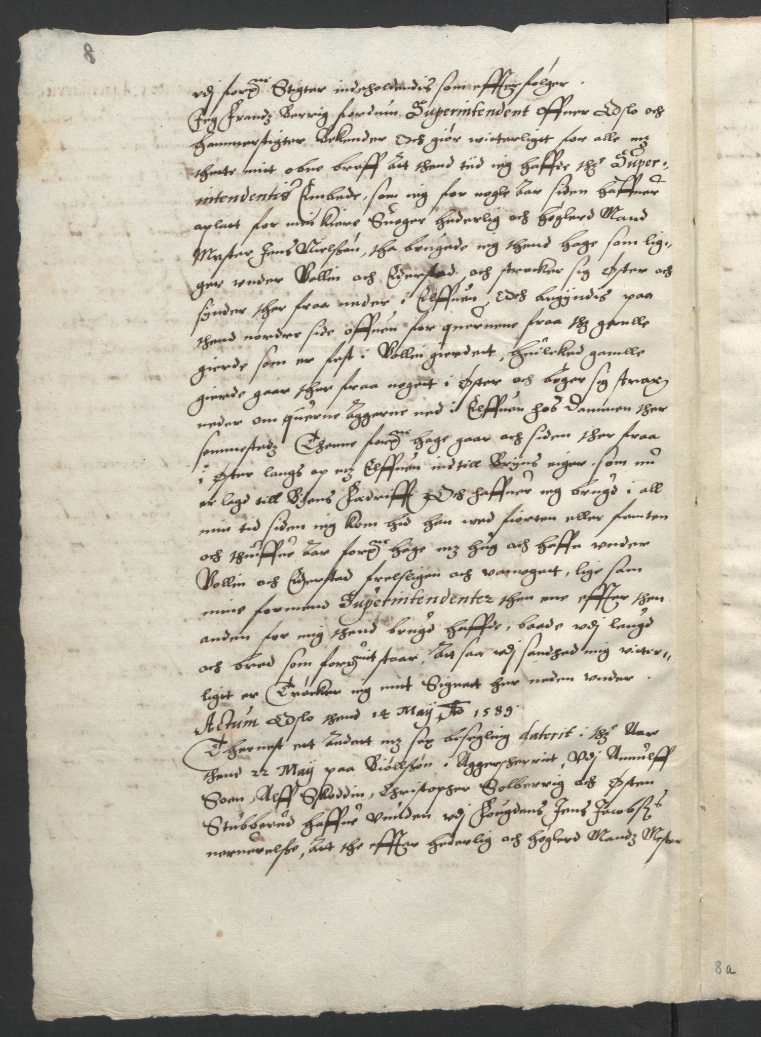 Oslo stiftsdireksjon, SAO/A-11085/G/Gb/L0001: Bispestolens dokumenter, 1584-1612, p. 33
