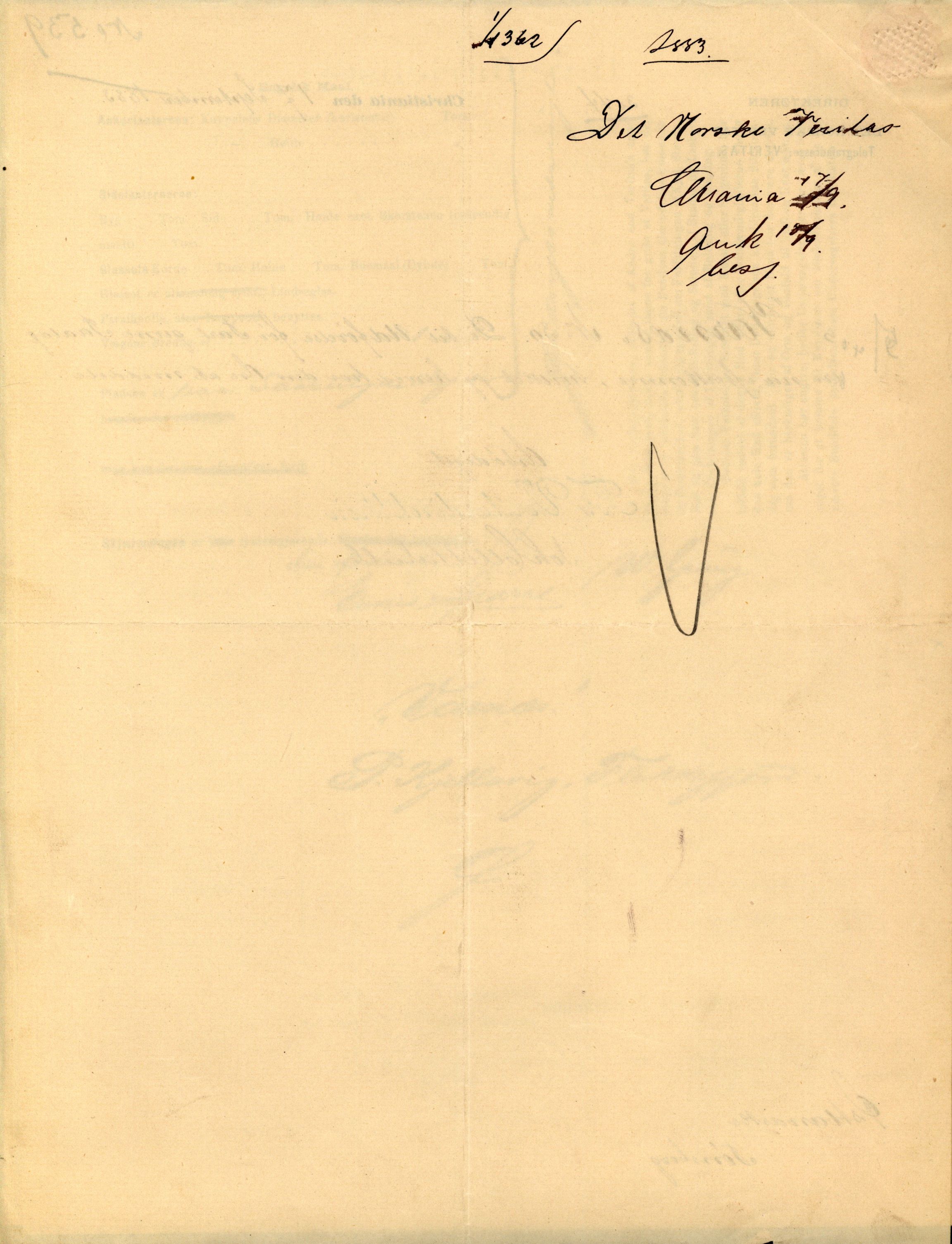 Pa 63 - Østlandske skibsassuranceforening, VEMU/A-1079/G/Ga/L0017/0009: Havaridokumenter / Agnese, Agnes, Adelphia, Kvik, Varnæs, 1884, p. 97