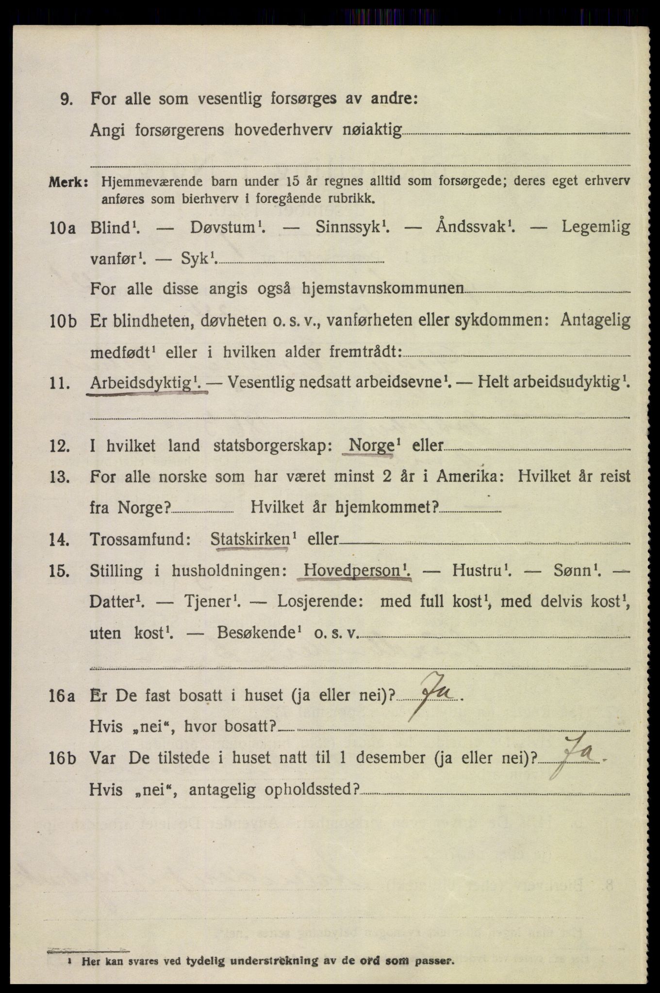 SAK, 1920 census for Øyestad, 1920, p. 7689