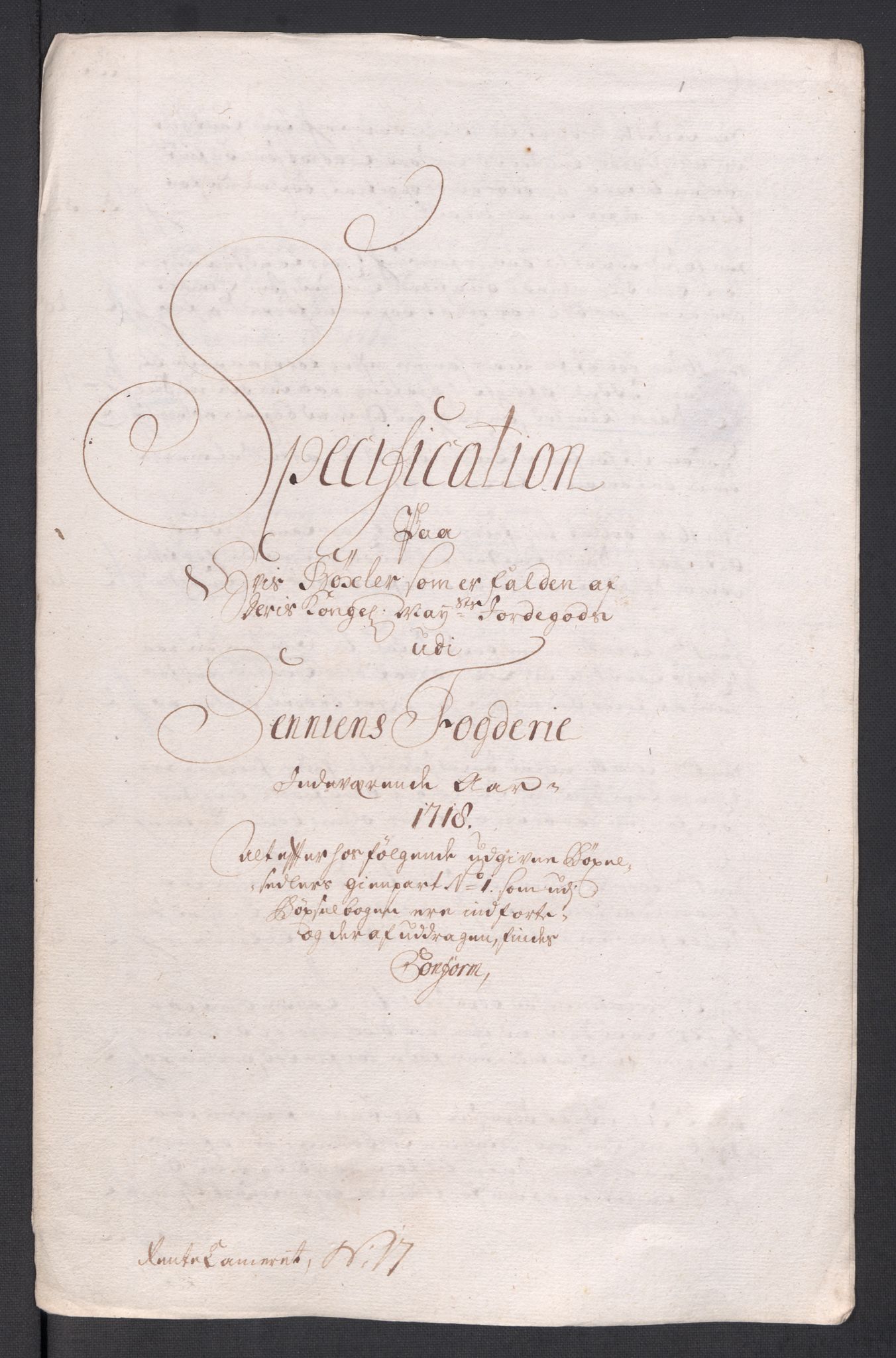 Rentekammeret inntil 1814, Reviderte regnskaper, Fogderegnskap, AV/RA-EA-4092/R68/L4764: Fogderegnskap Senja og Troms, 1718, p. 268