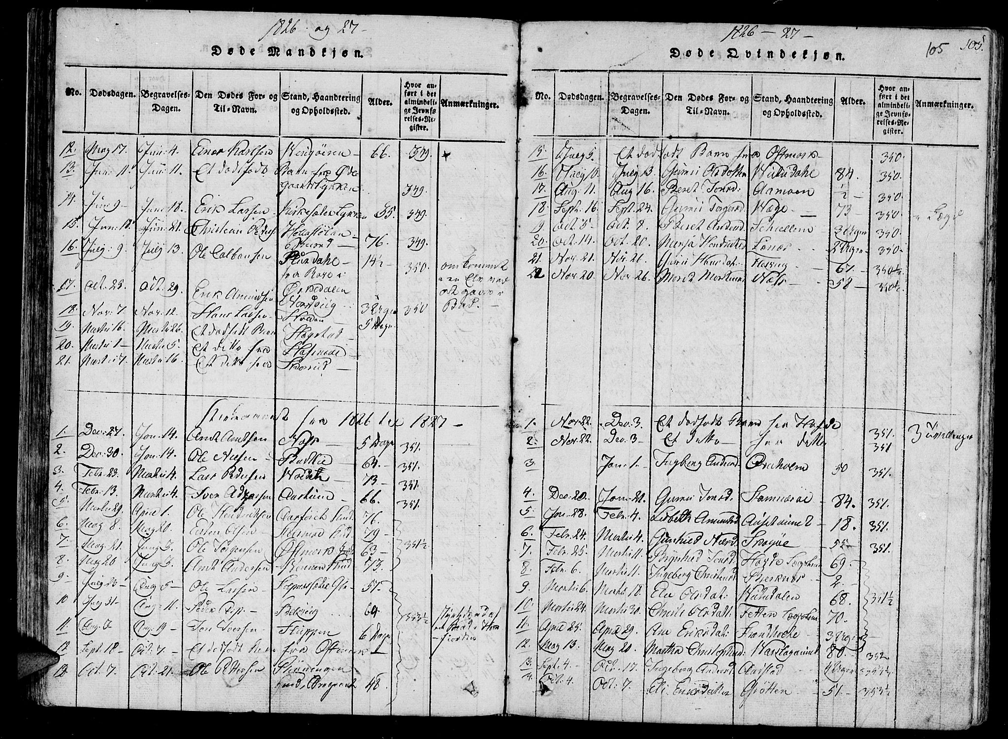 Ministerialprotokoller, klokkerbøker og fødselsregistre - Sør-Trøndelag, SAT/A-1456/630/L0491: Parish register (official) no. 630A04, 1818-1830, p. 105