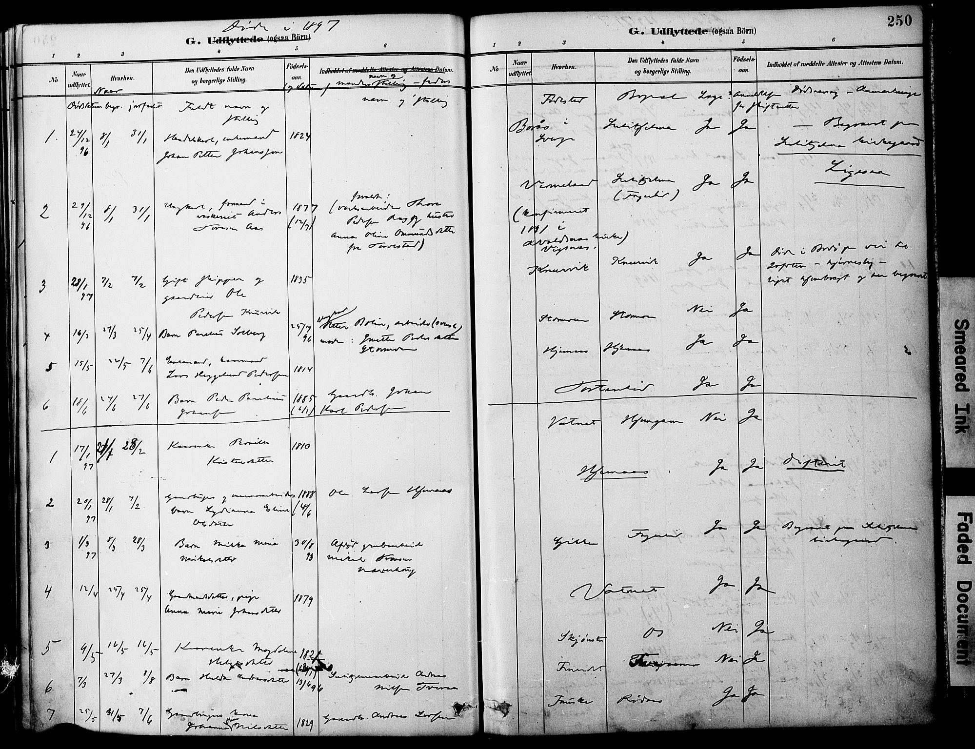 Ministerialprotokoller, klokkerbøker og fødselsregistre - Nordland, AV/SAT-A-1459/849/L0690: Parish register (official) no. 849A02, 1890-1897, p. 250