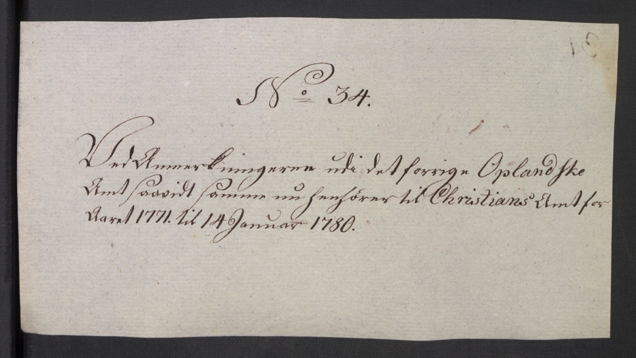 Rentekammeret inntil 1814, Reviderte regnskaper, Mindre regnskaper, AV/RA-EA-4068/Rb/L0014: Opplands amt, 1771-1779, p. 870