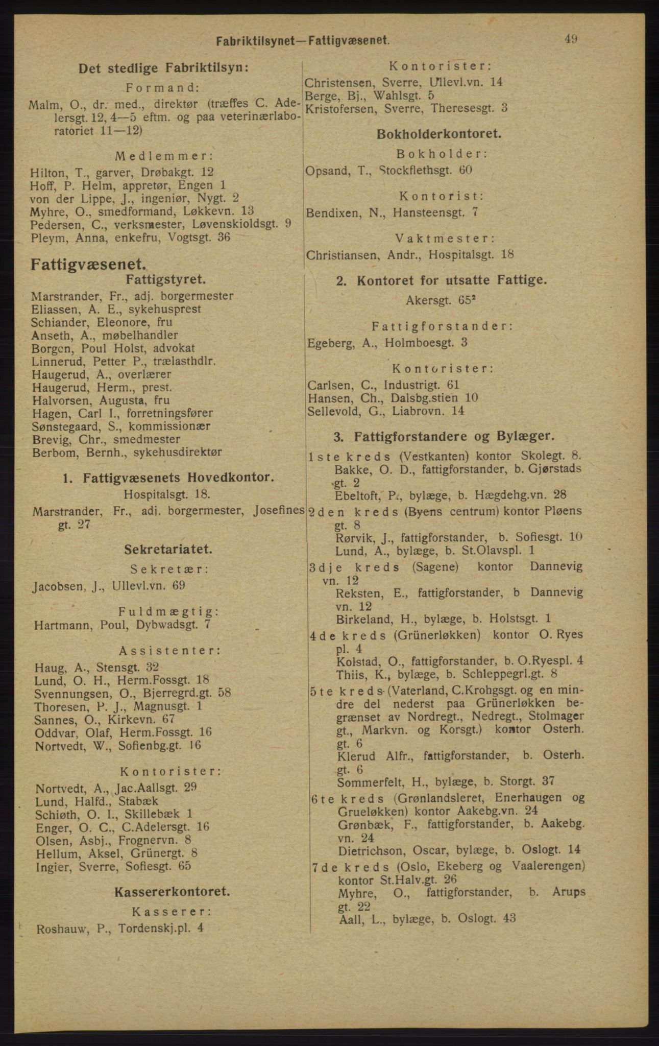Kristiania/Oslo adressebok, PUBL/-, 1913, p. 51