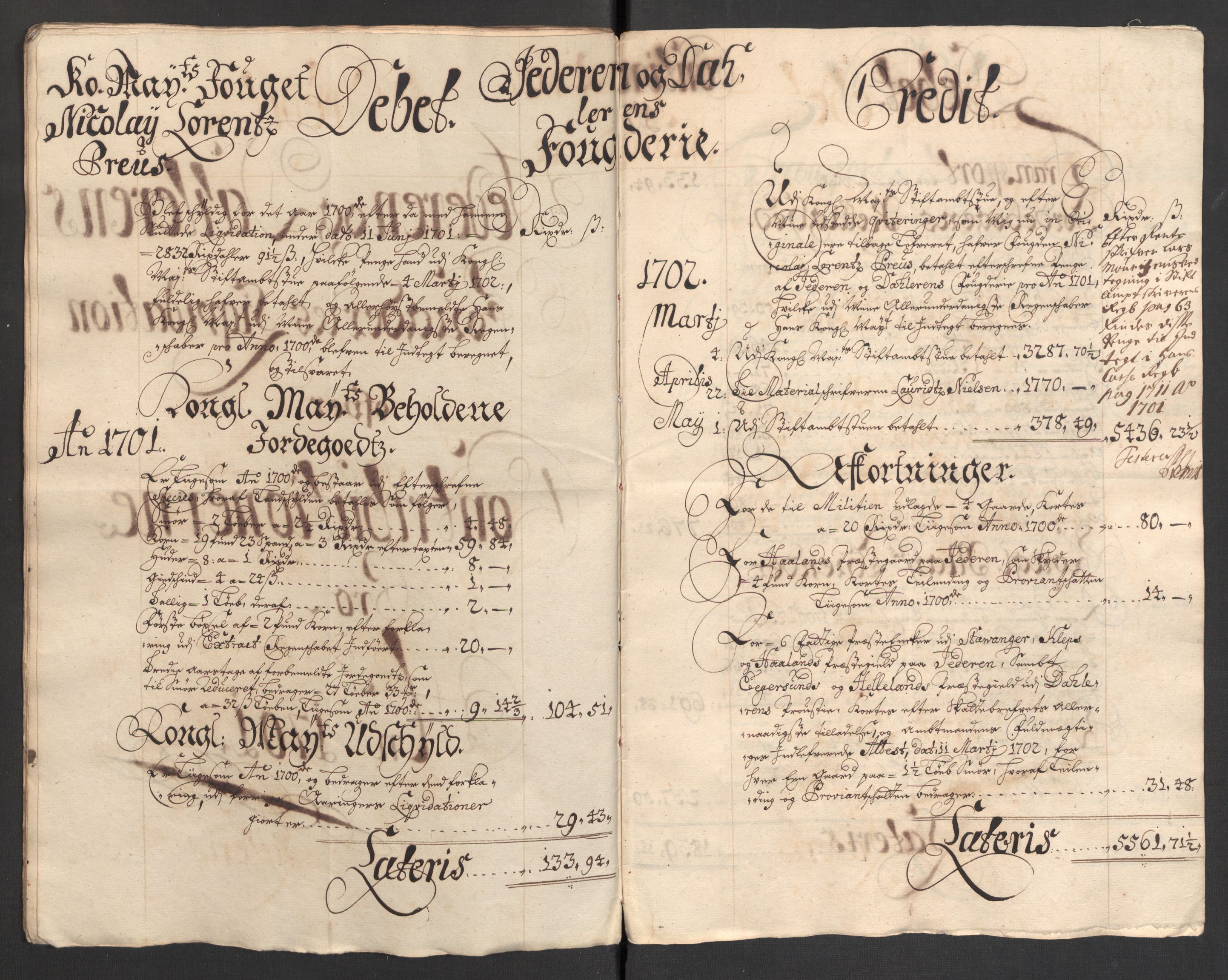 Rentekammeret inntil 1814, Reviderte regnskaper, Fogderegnskap, AV/RA-EA-4092/R46/L2731: Fogderegnskap Jæren og Dalane, 1700-1702, p. 189