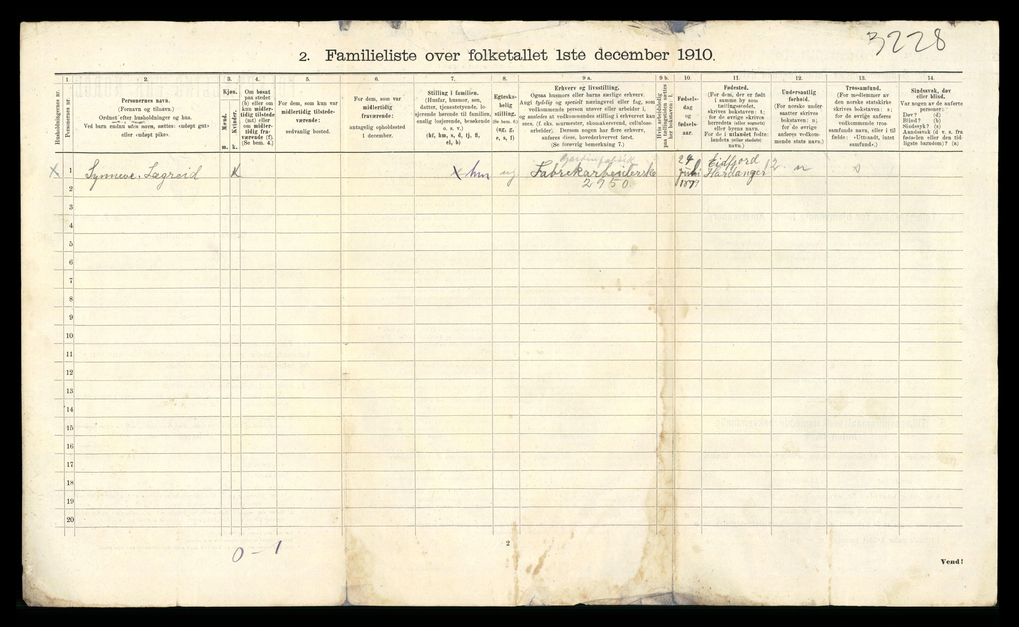 RA, 1910 census for Bergen, 1910, p. 16086