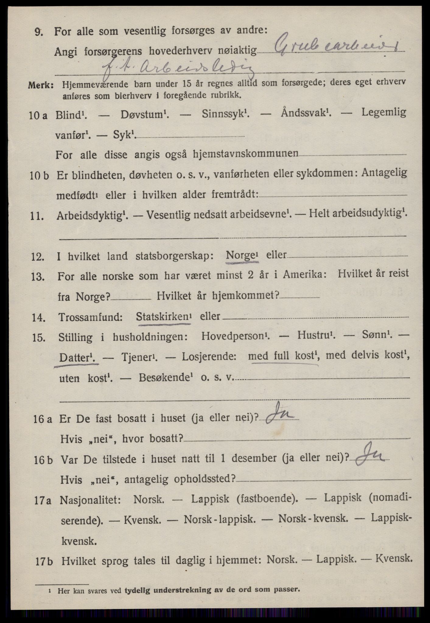 SAT, 1920 census for Ålen, 1920, p. 5169