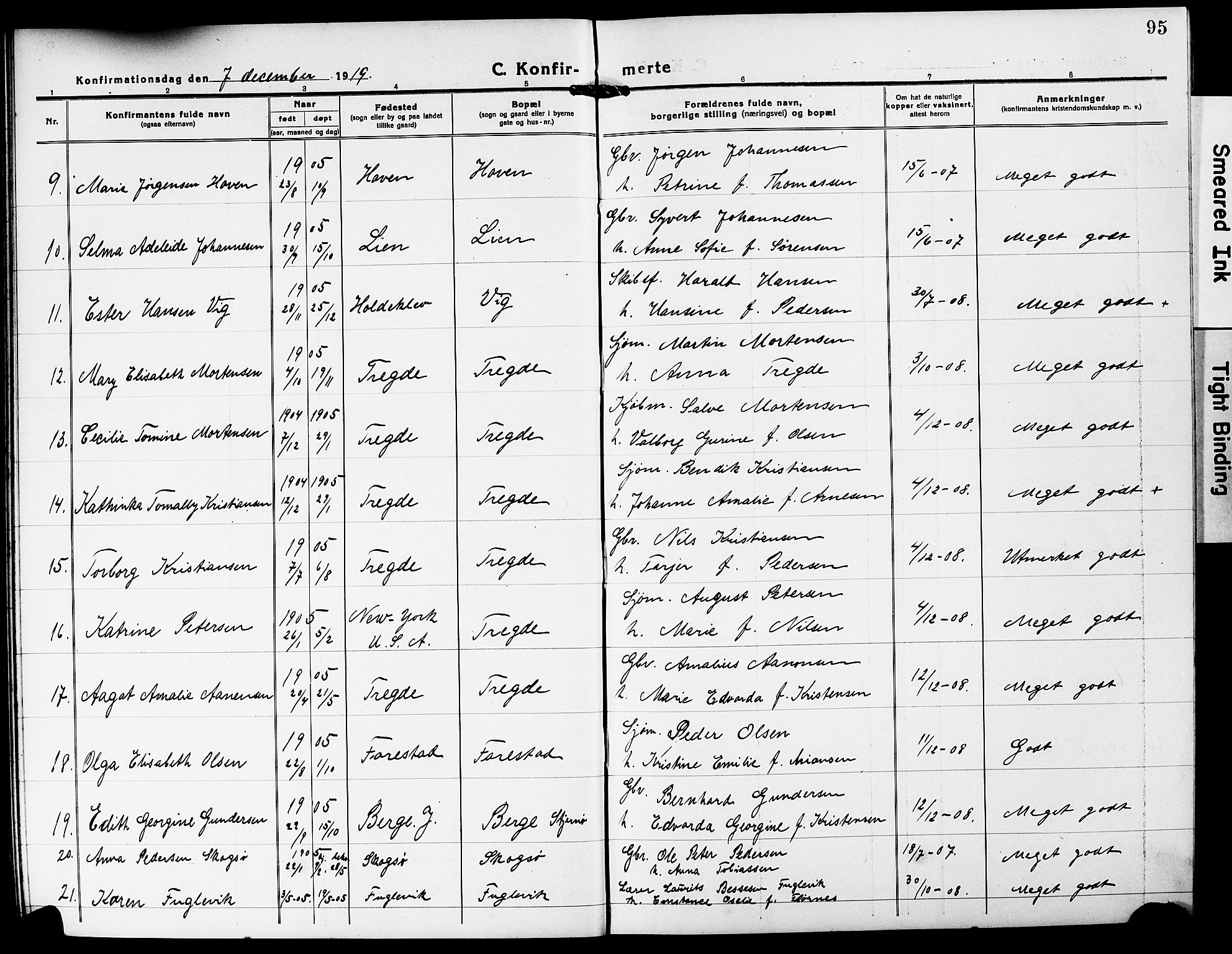 Mandal sokneprestkontor, AV/SAK-1111-0030/F/Fb/Fba/L0013: Parish register (copy) no. B 7, 1918-1931, p. 95