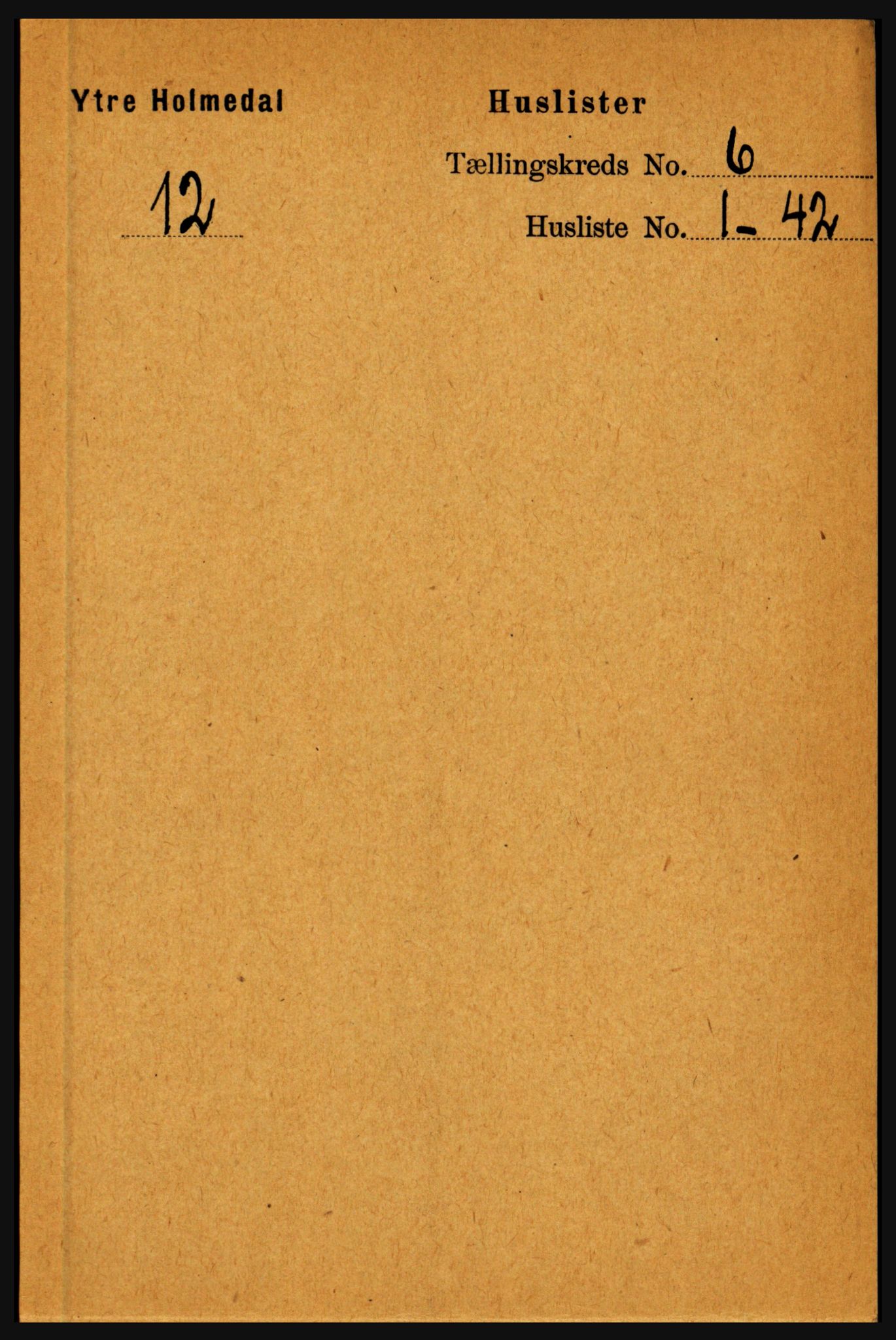 RA, 1891 census for 1429 Ytre Holmedal, 1891, p. 1287