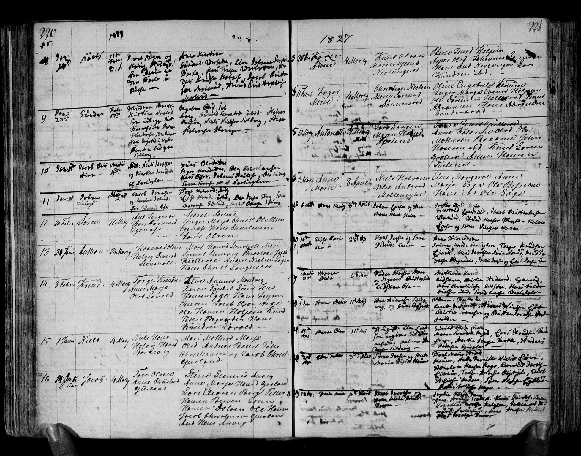 Brunlanes kirkebøker, AV/SAKO-A-342/F/Fa/L0002: Parish register (official) no. I 2, 1802-1834, p. 220-221