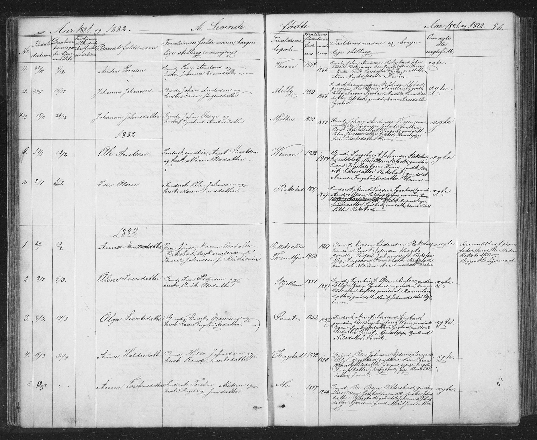 Ministerialprotokoller, klokkerbøker og fødselsregistre - Sør-Trøndelag, SAT/A-1456/667/L0798: Parish register (copy) no. 667C03, 1867-1929, p. 50