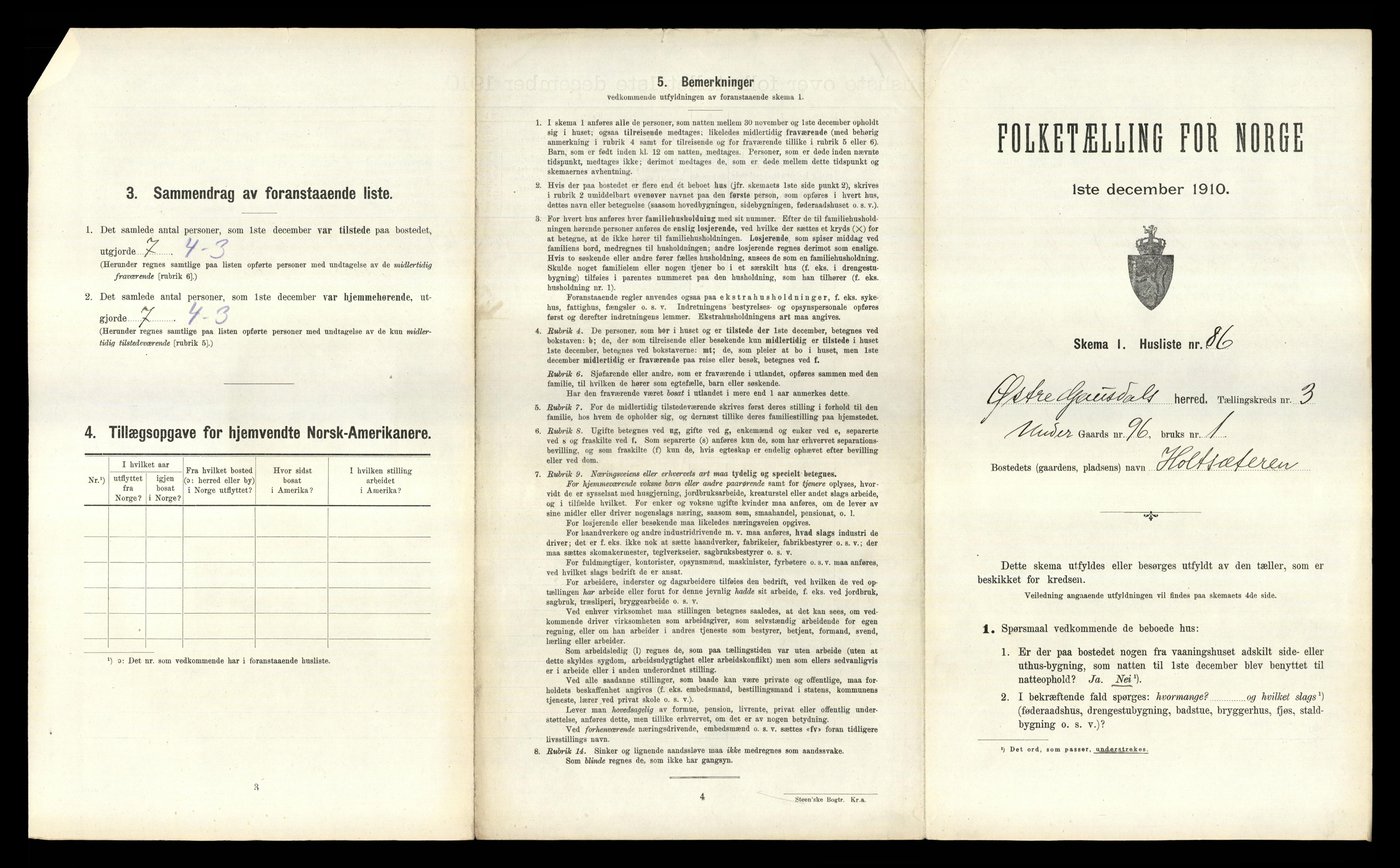 RA, 1910 census for Østre Gausdal, 1910, p. 646