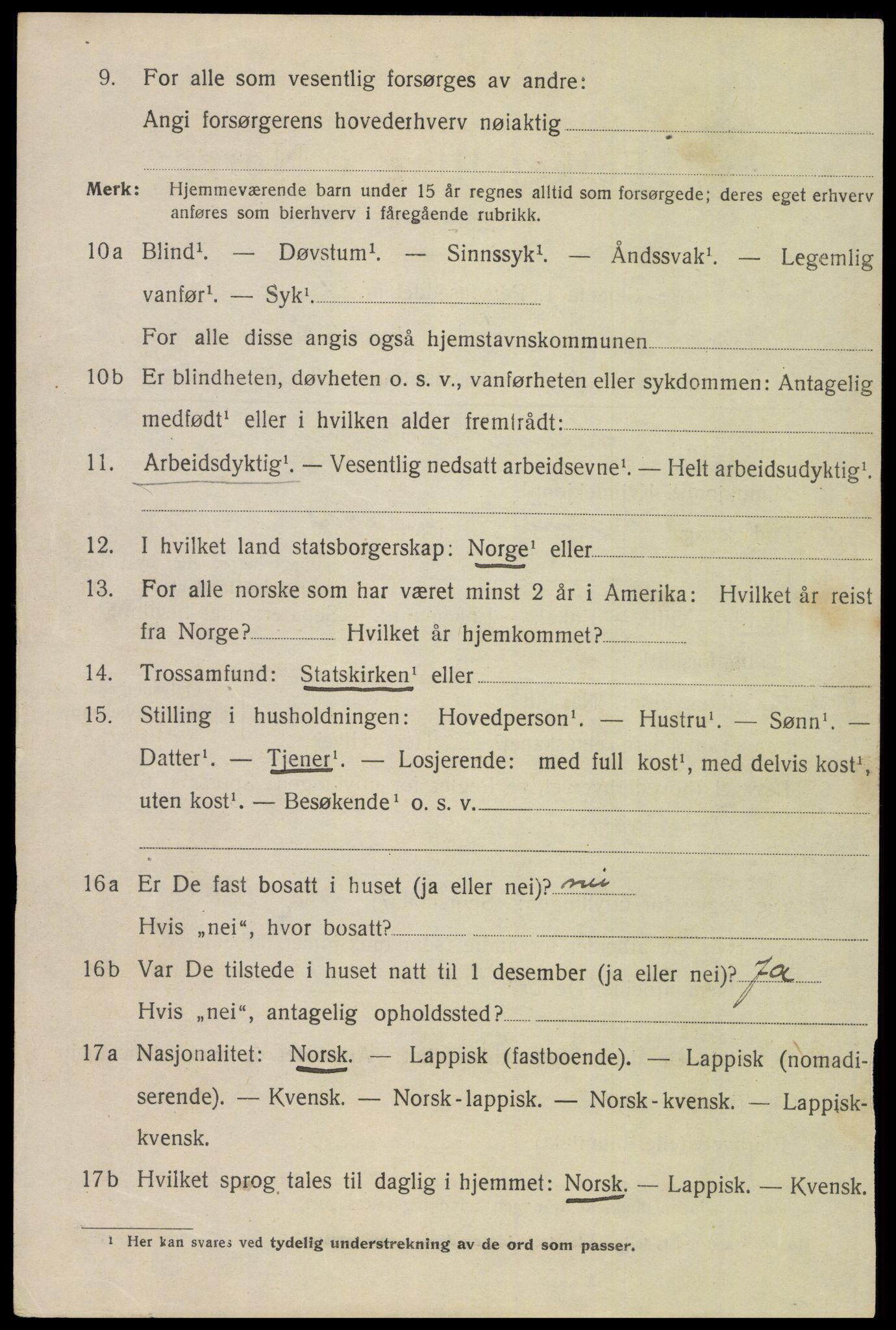 SAT, 1920 census for Bodø, 1920, p. 12830