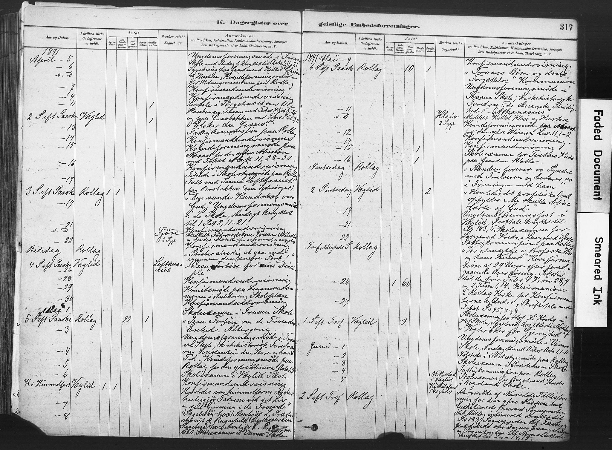 Rollag kirkebøker, AV/SAKO-A-240/F/Fa/L0011: Parish register (official) no. I 11, 1878-1902, p. 317