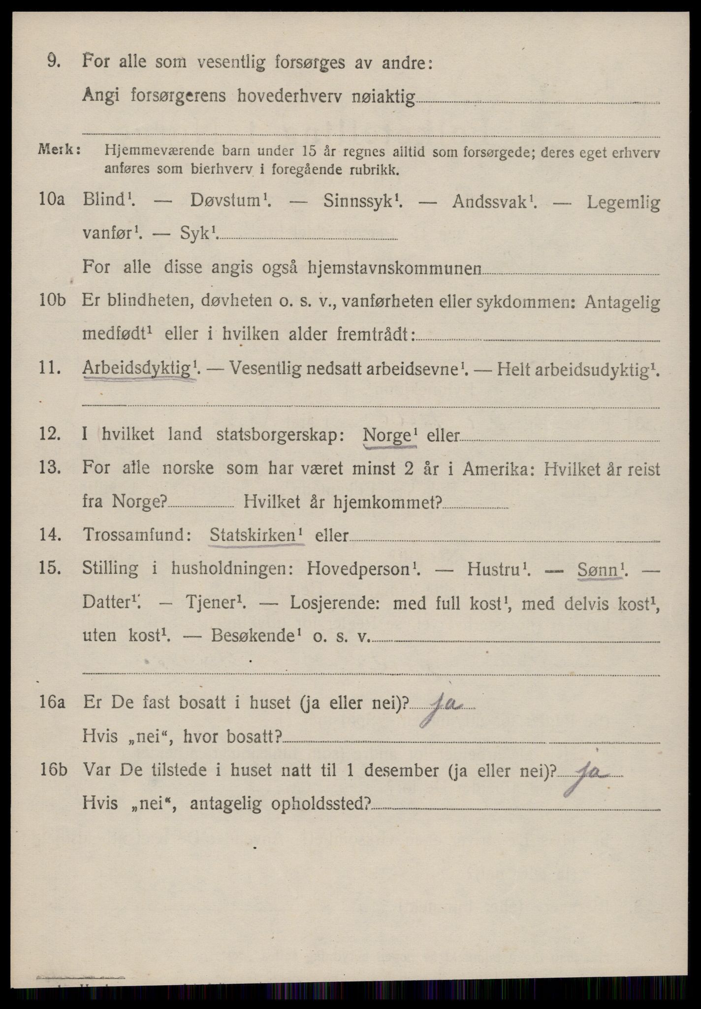 SAT, 1920 census for Borgund, 1920, p. 18637